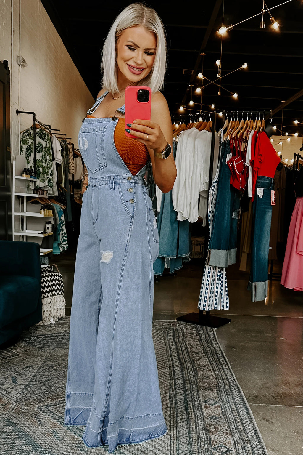 Retro Denim Overall Jumpsuit