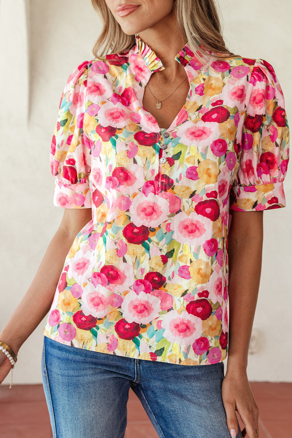 Blushing Floral Blouse