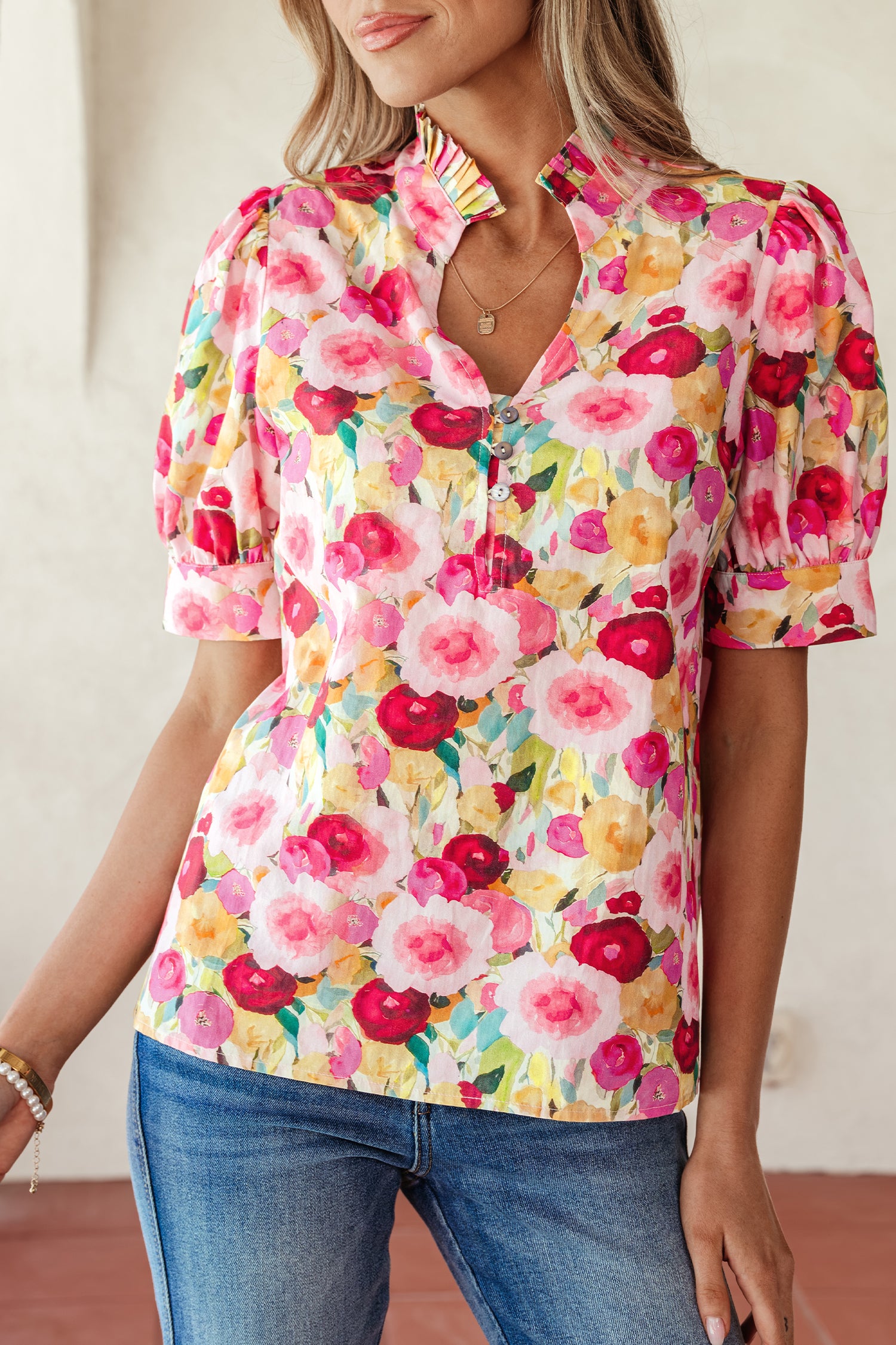 Blushing Floral Blouse