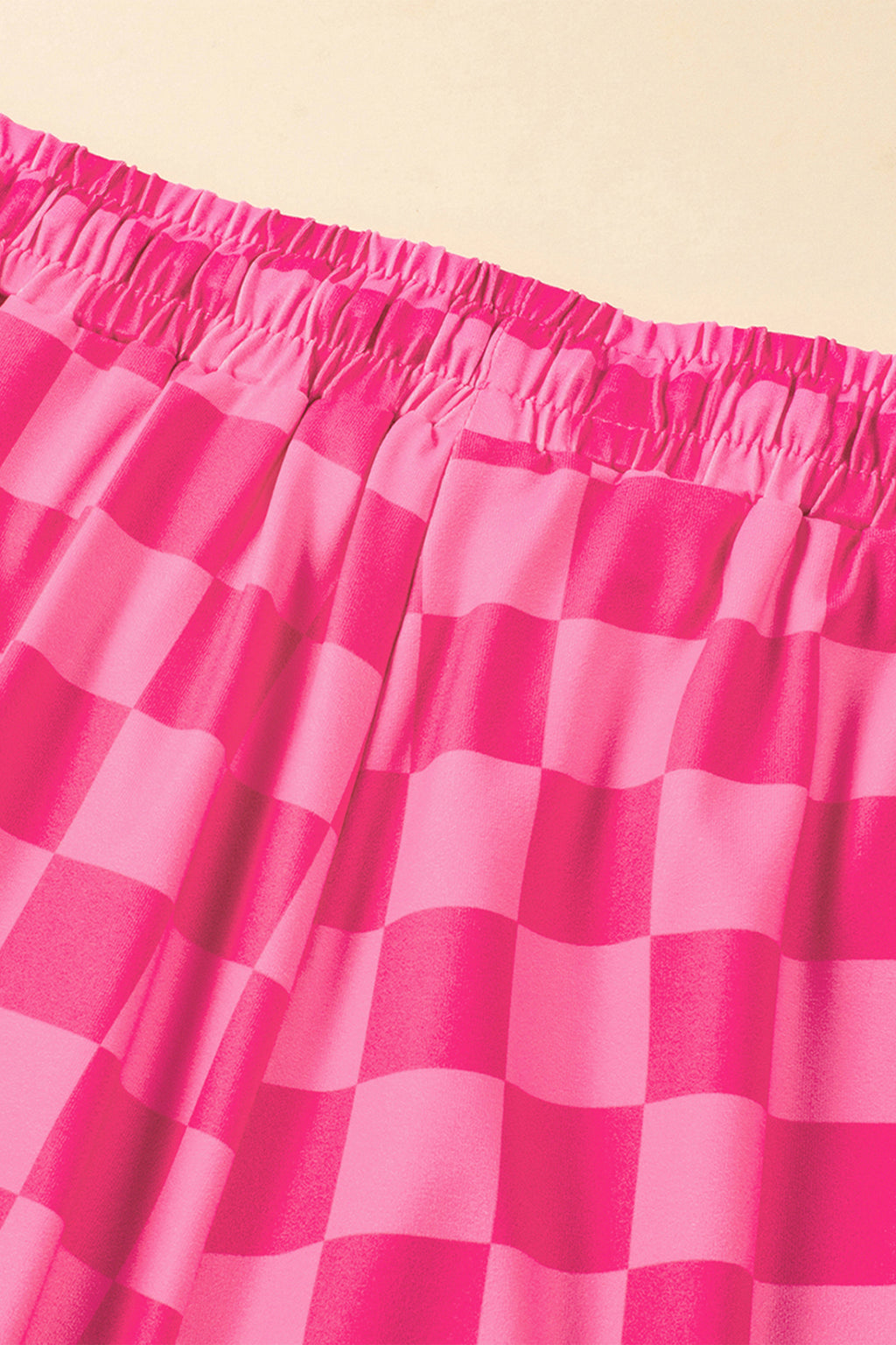 Rose Checkered Casual Shorts