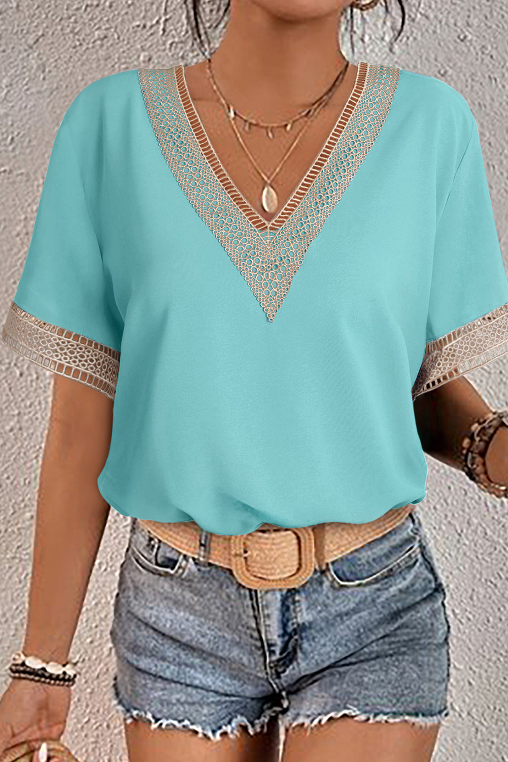 Green Lace Blouse