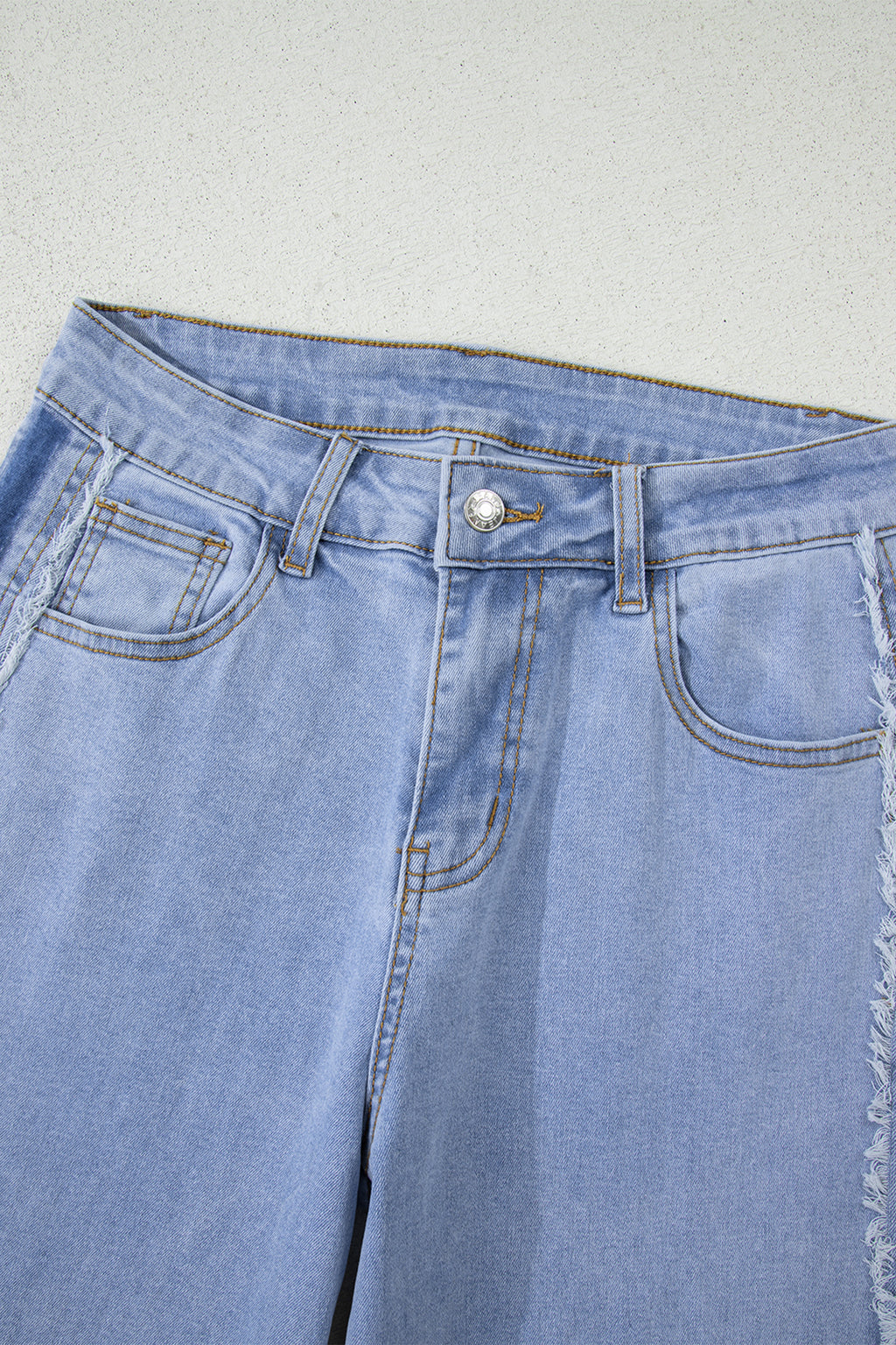 Stripe Frayed Shift Jeans