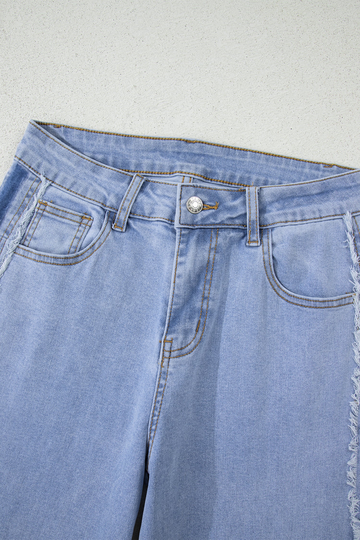 Stripe Frayed Shift Jeans