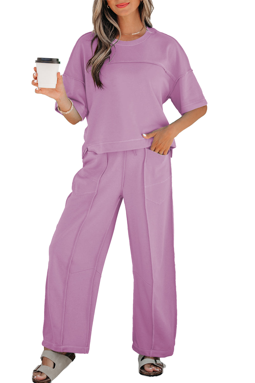 Orchid Bouquet Pants Set