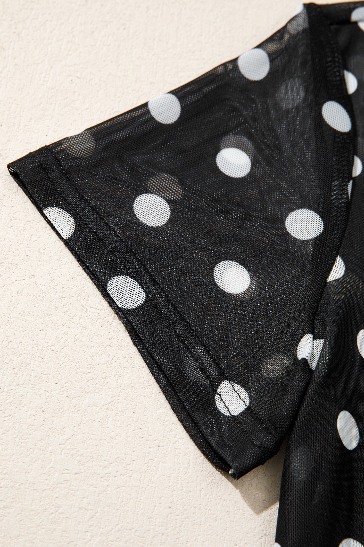 Black Polka Dot Mesh Tee