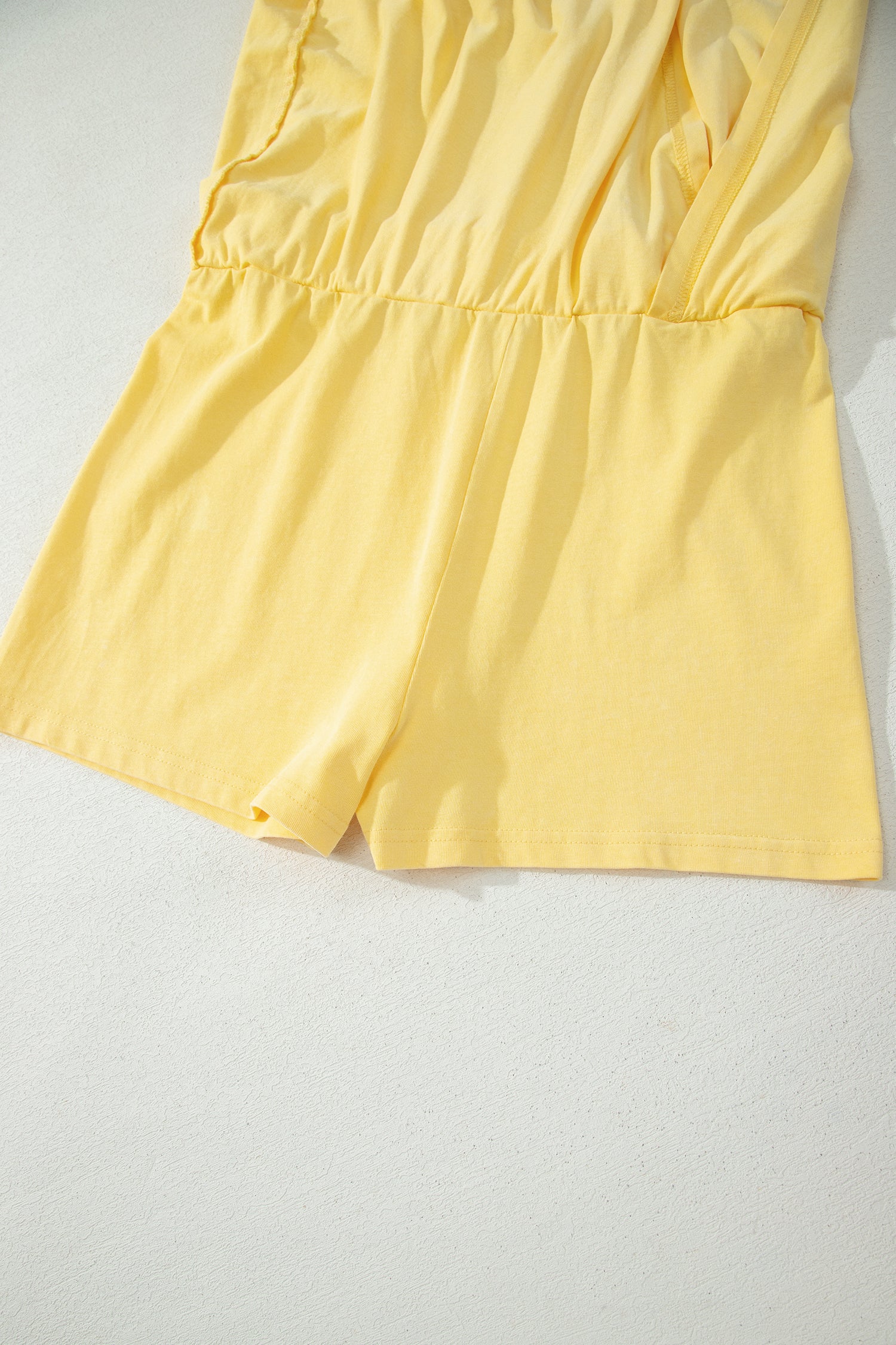 Mint Green 2 Pieces Mineral Wash Cotton Tank Top Lined Split Skort Set