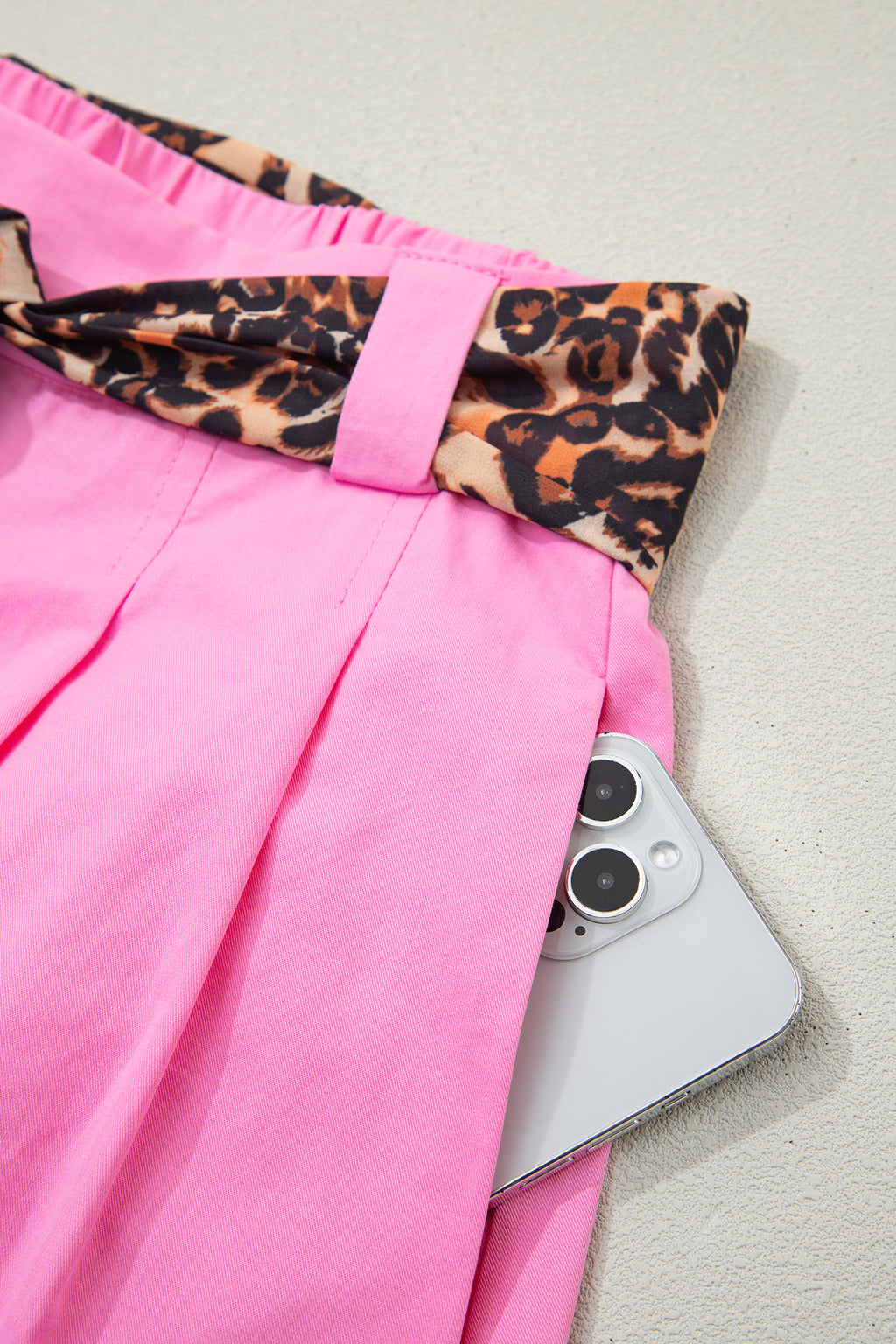 Bright Pink Leopard Shorts