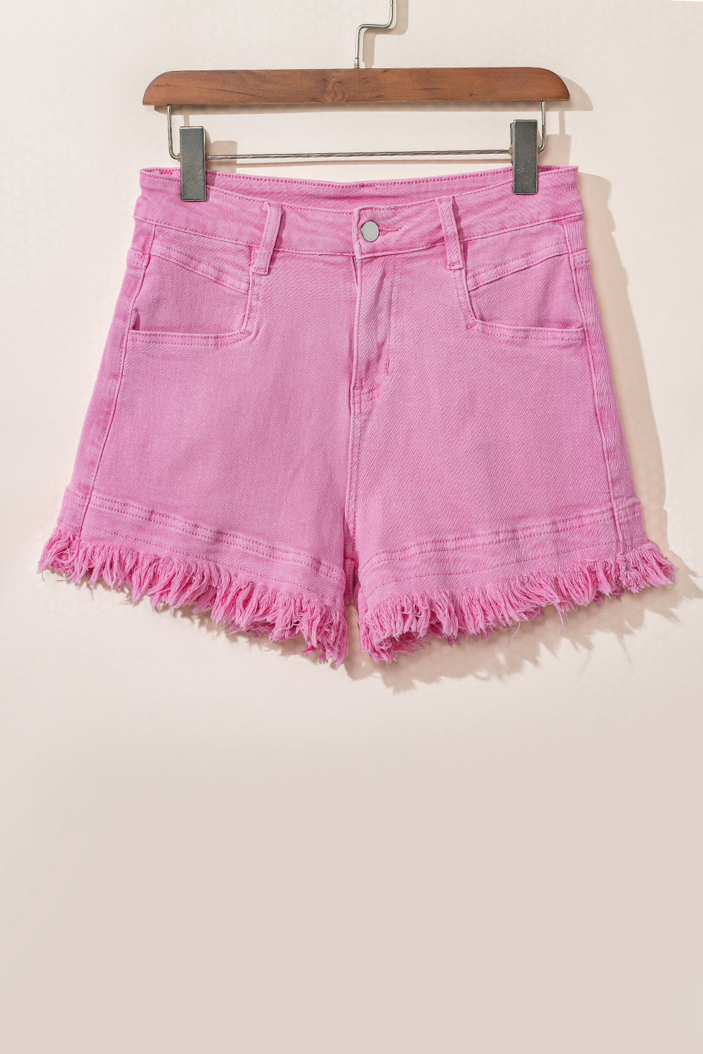 Pink Denim Shorts