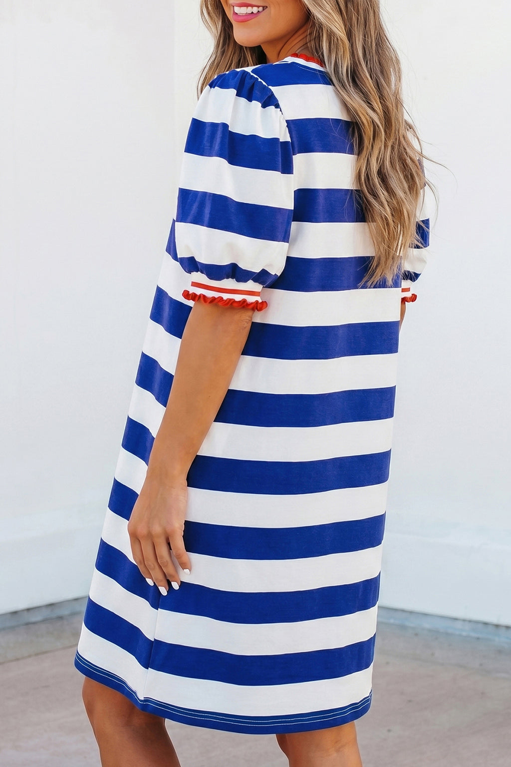 Blue Stripe Mini Dress