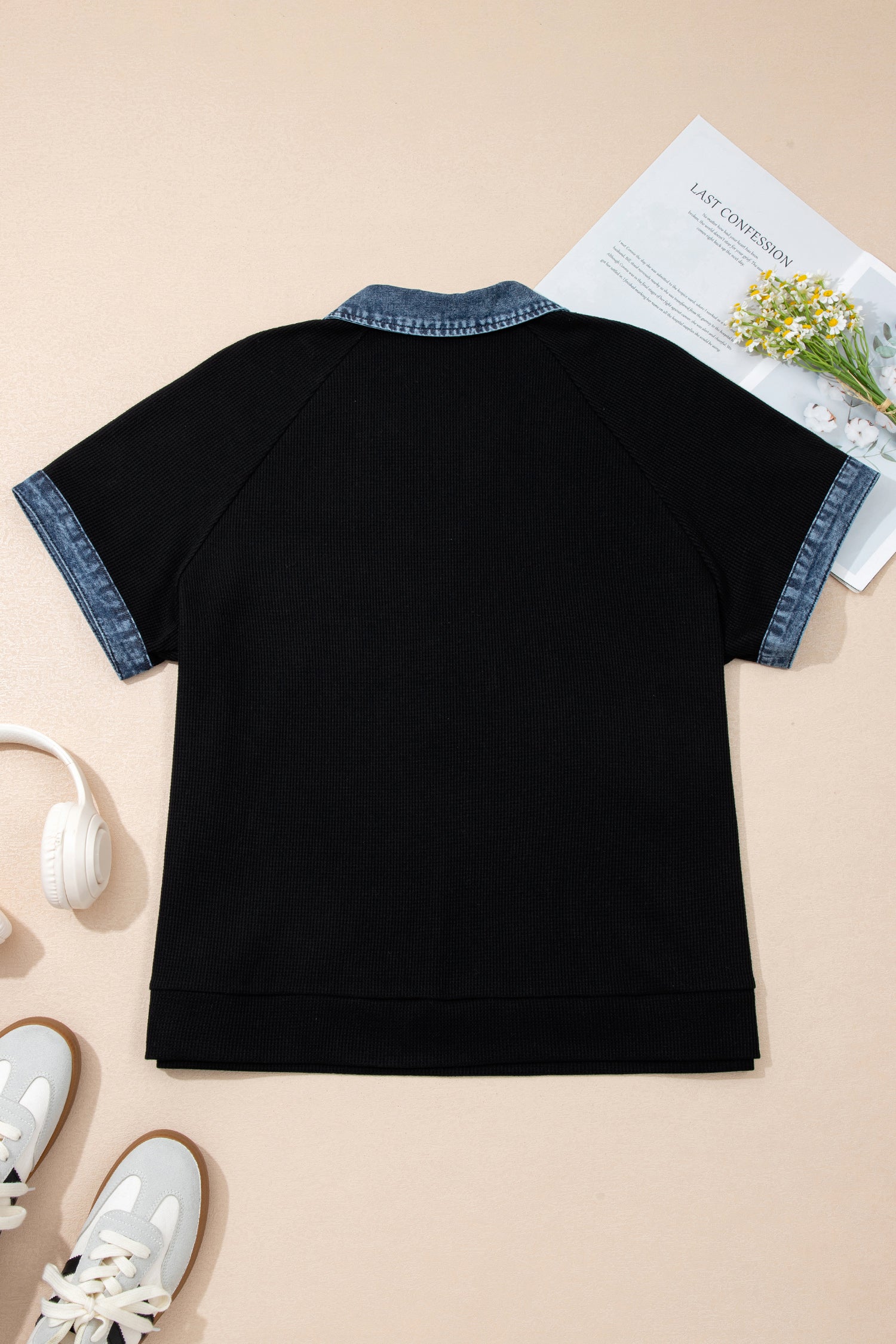 Midnight Denim Trim Polo Tee