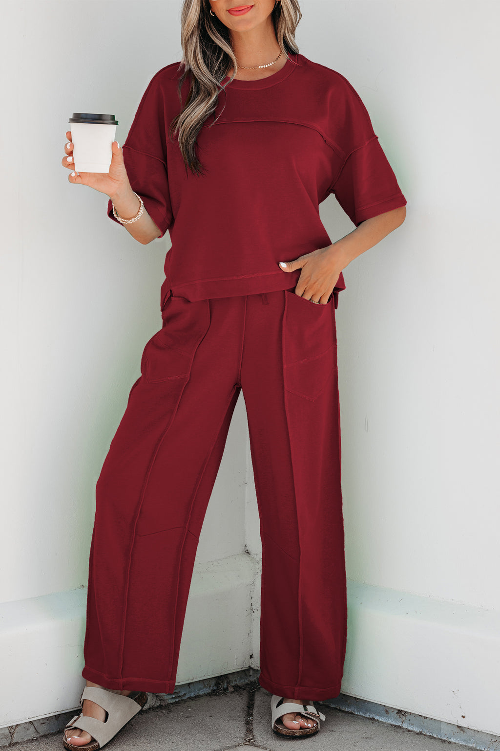 Boxy Tee and Barrel Pants Set