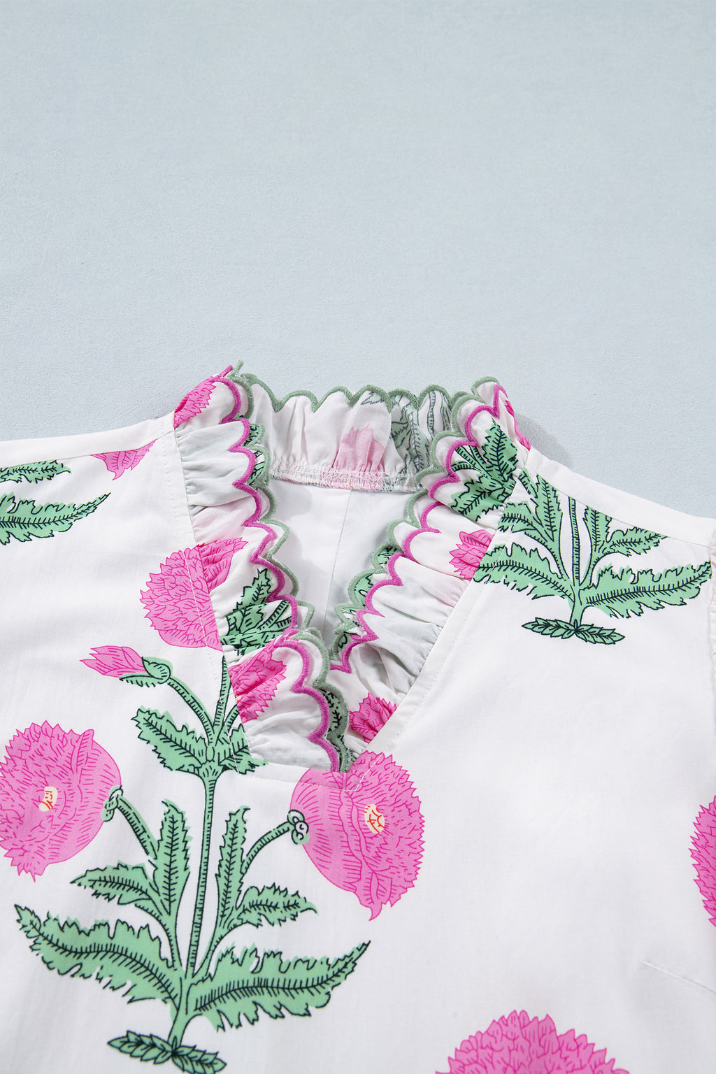 White Wild Floral Mini Dress