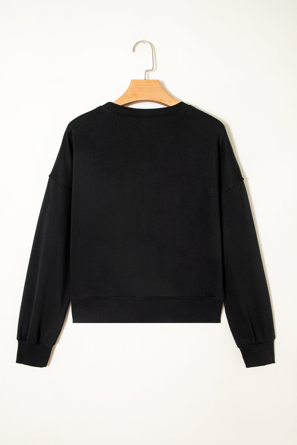 White CLASSY UNTIL KICKOFF Plush Letter Patched Loose Sweatshirt