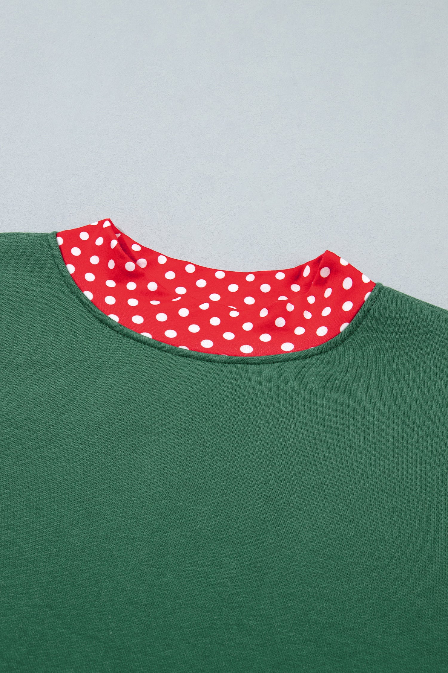 Orange Colorblock Polka Dot Contrast Trim Oversized Sweatshirt