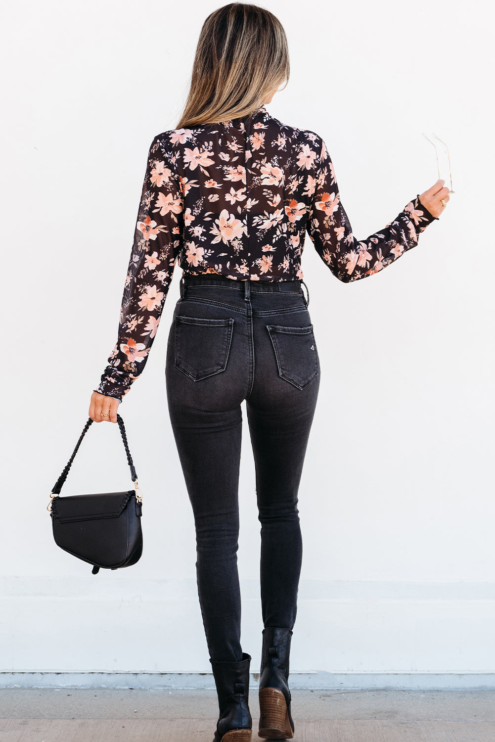 Floral Mesh Top