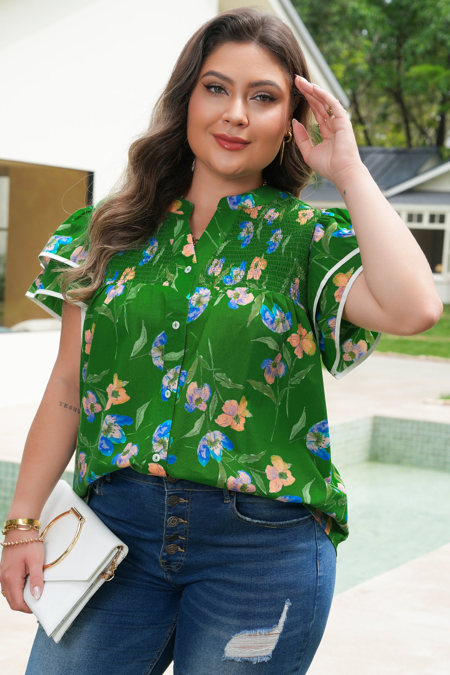 Garden Chic Floral Top