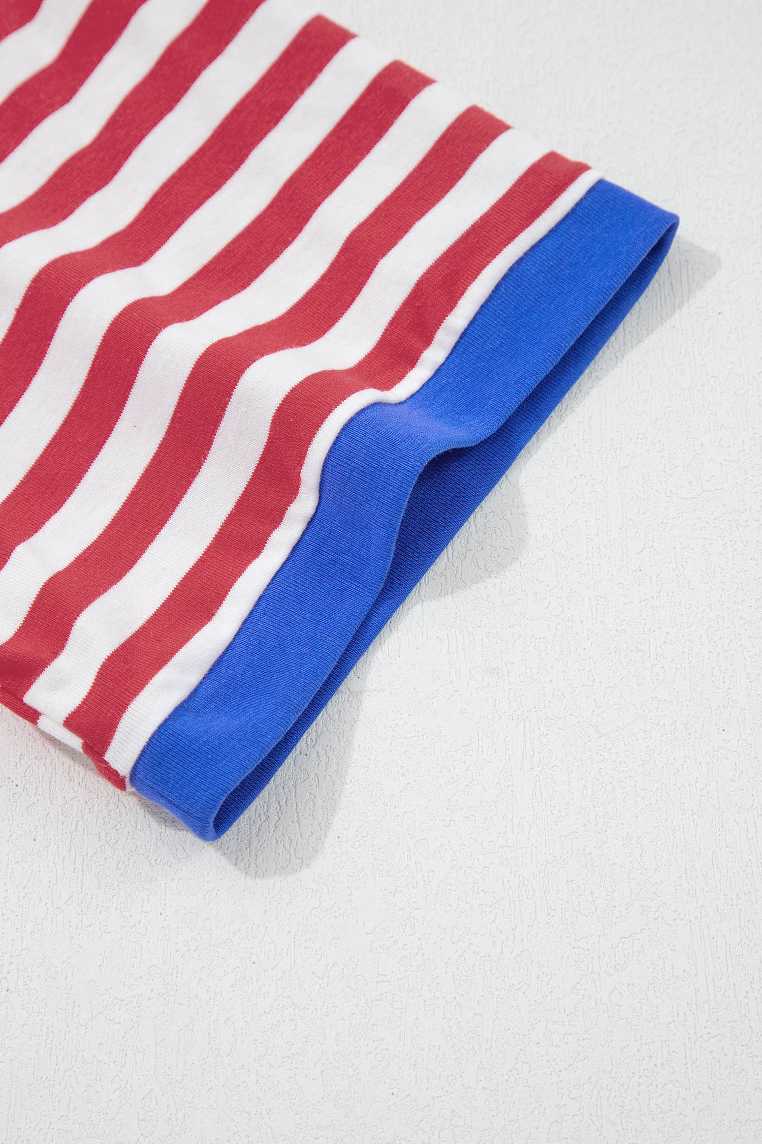 Red Nautical Tie Contrast Trim Round Neck T Shirt Mini Dress