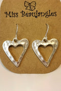 White Heart Shape Earrings