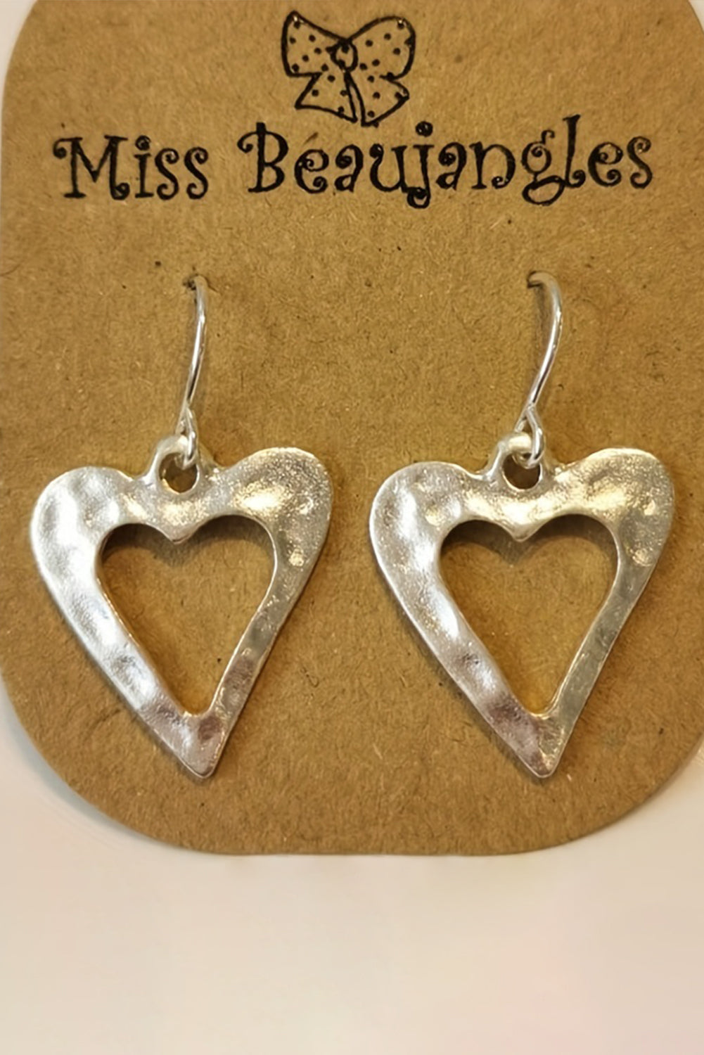 White Heart Shape Earrings