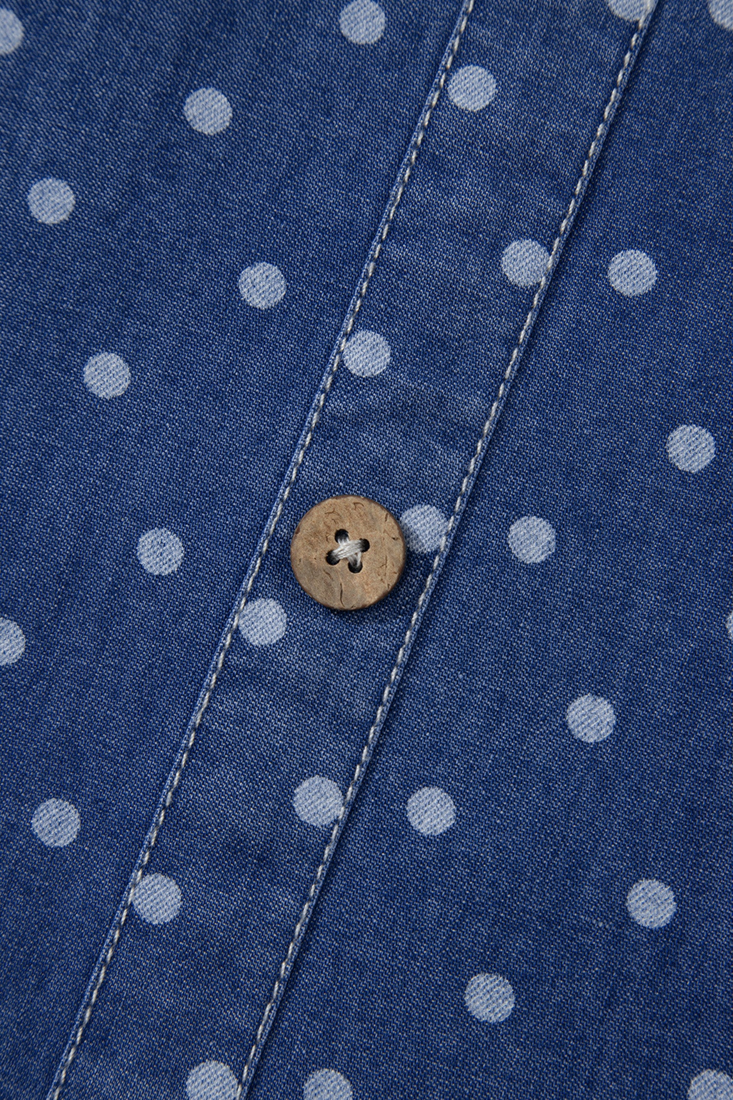 Blue Polka Dot Ruffle Hem Sleeveless Shift Dress Mini Vacation Wholesale