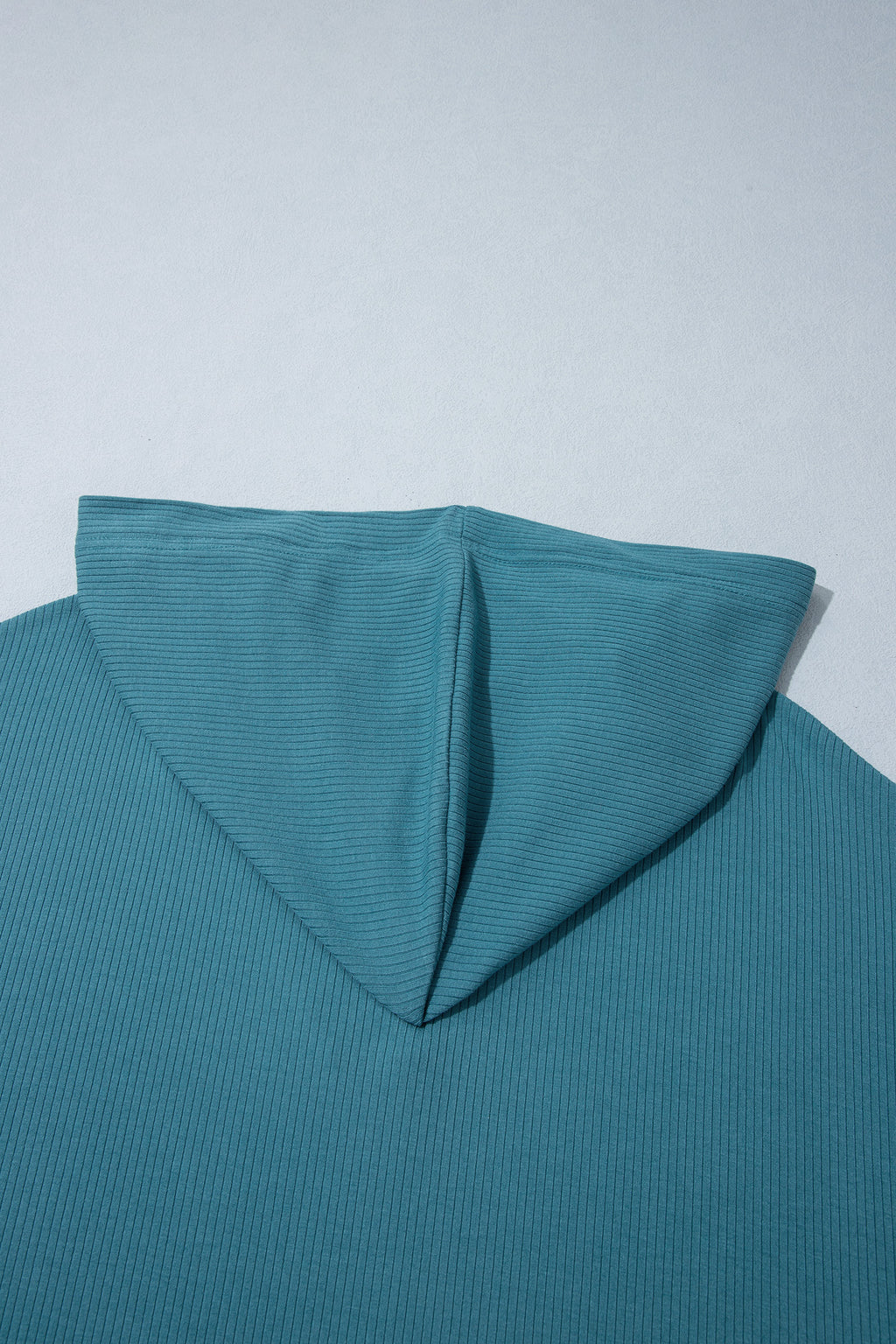 Lapis Ribbed Drop Shoulder Long Sleeve Plus Size Blouse