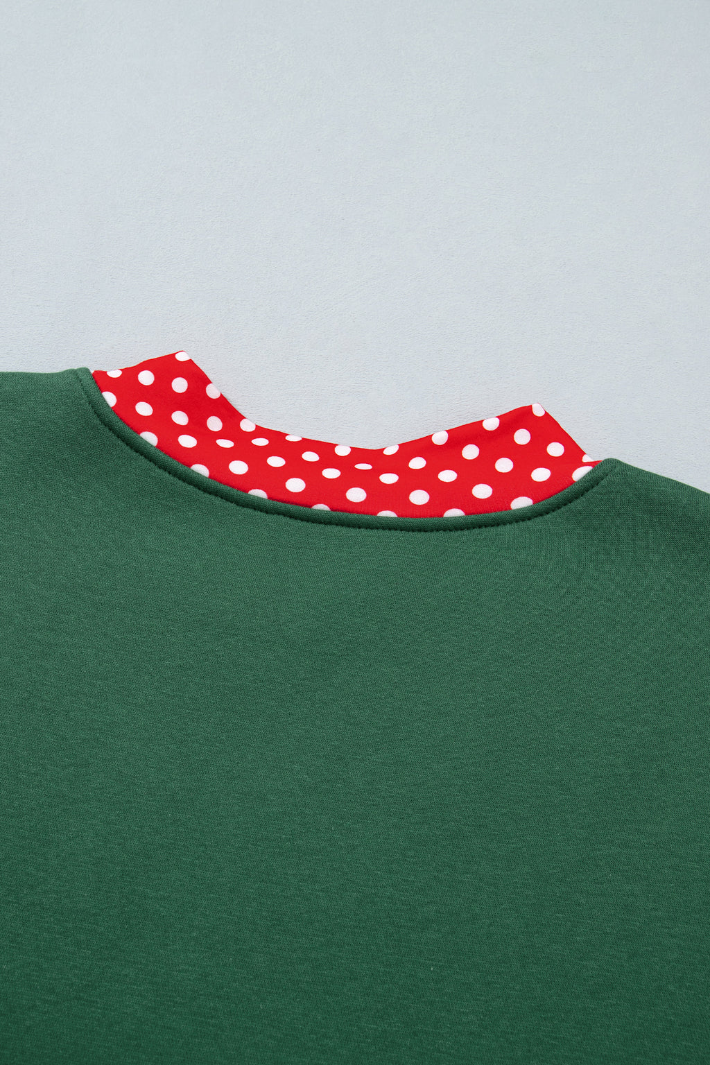 Orange Colorblock Polka Dot Contrast Trim Oversized Sweatshirt