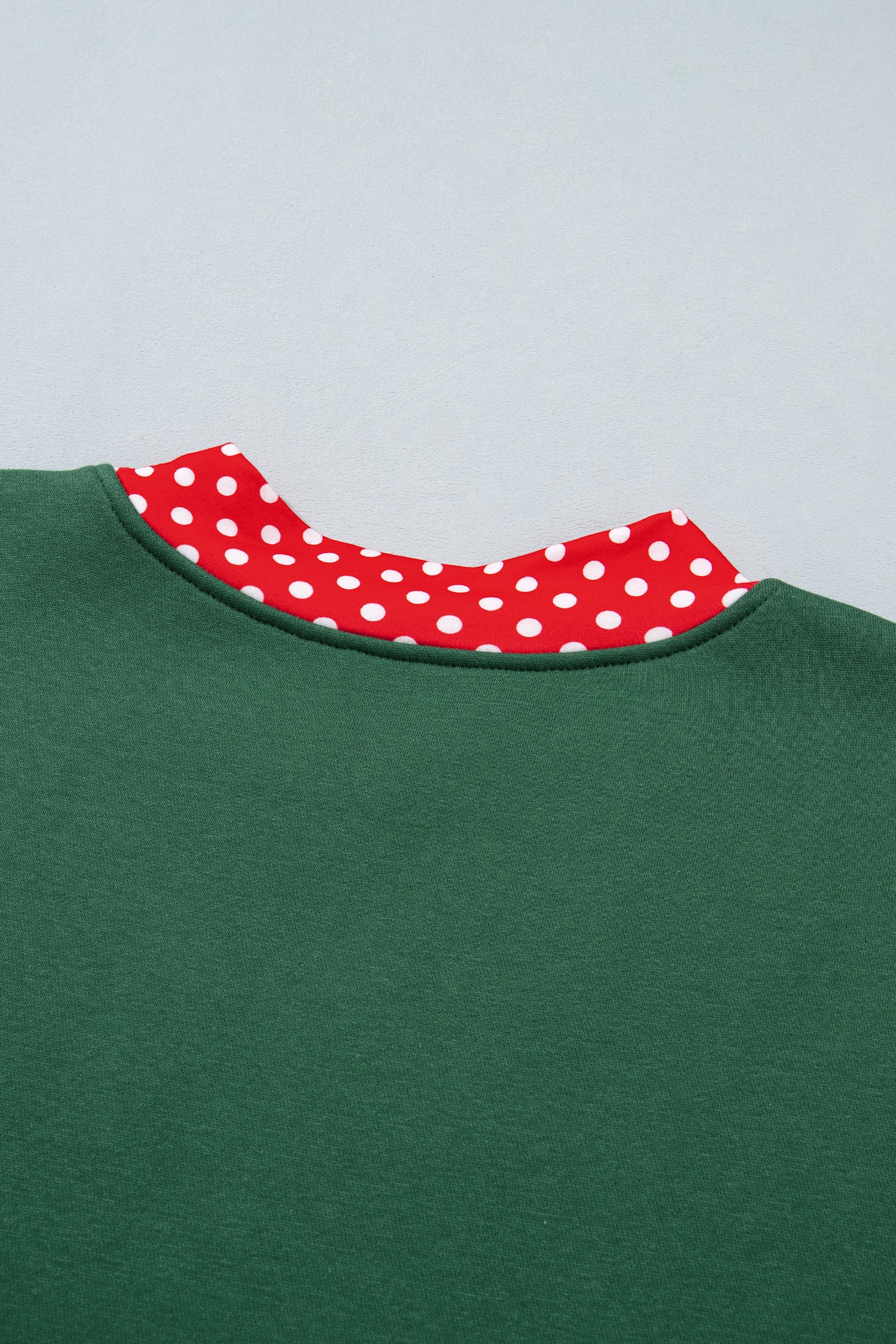 Orange Colorblock Polka Dot Contrast Trim Oversized Sweatshirt