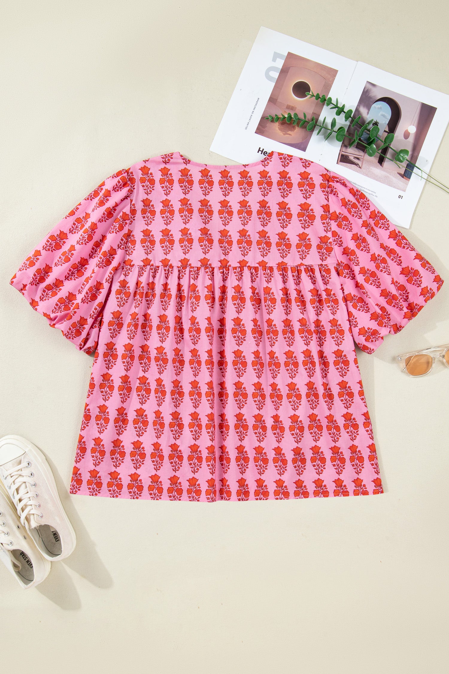Blush Bloom Floral Blouse