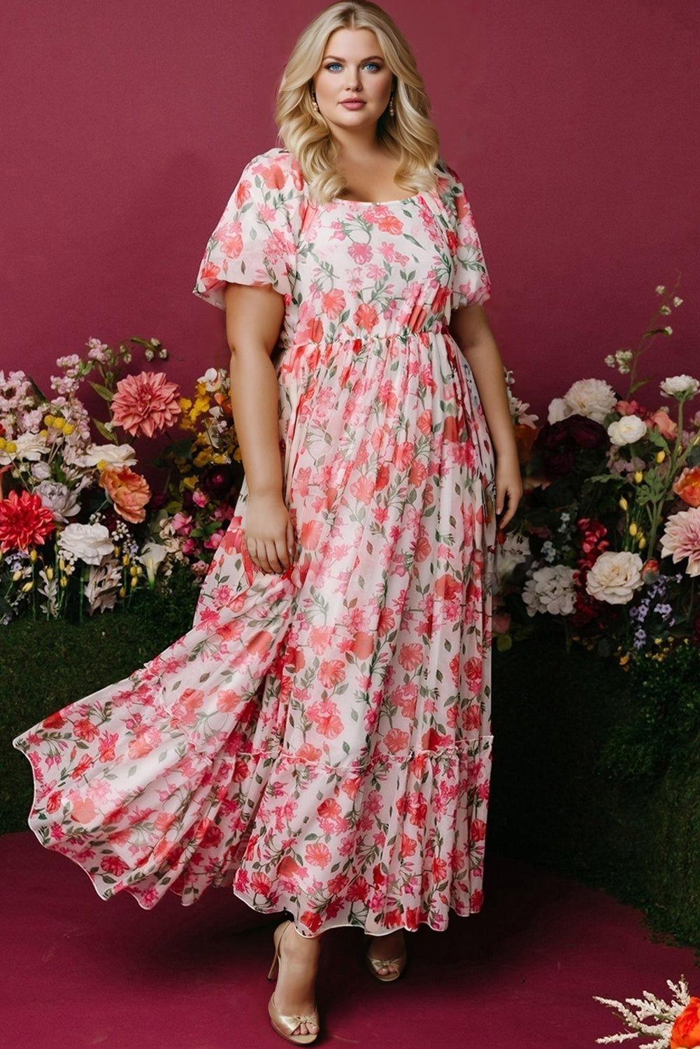 Blushing Bloom Maxi Dress