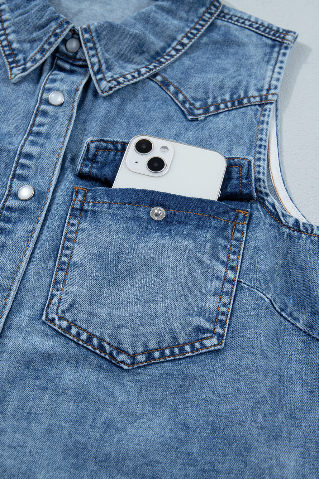 Dusk Blue Denim Vest