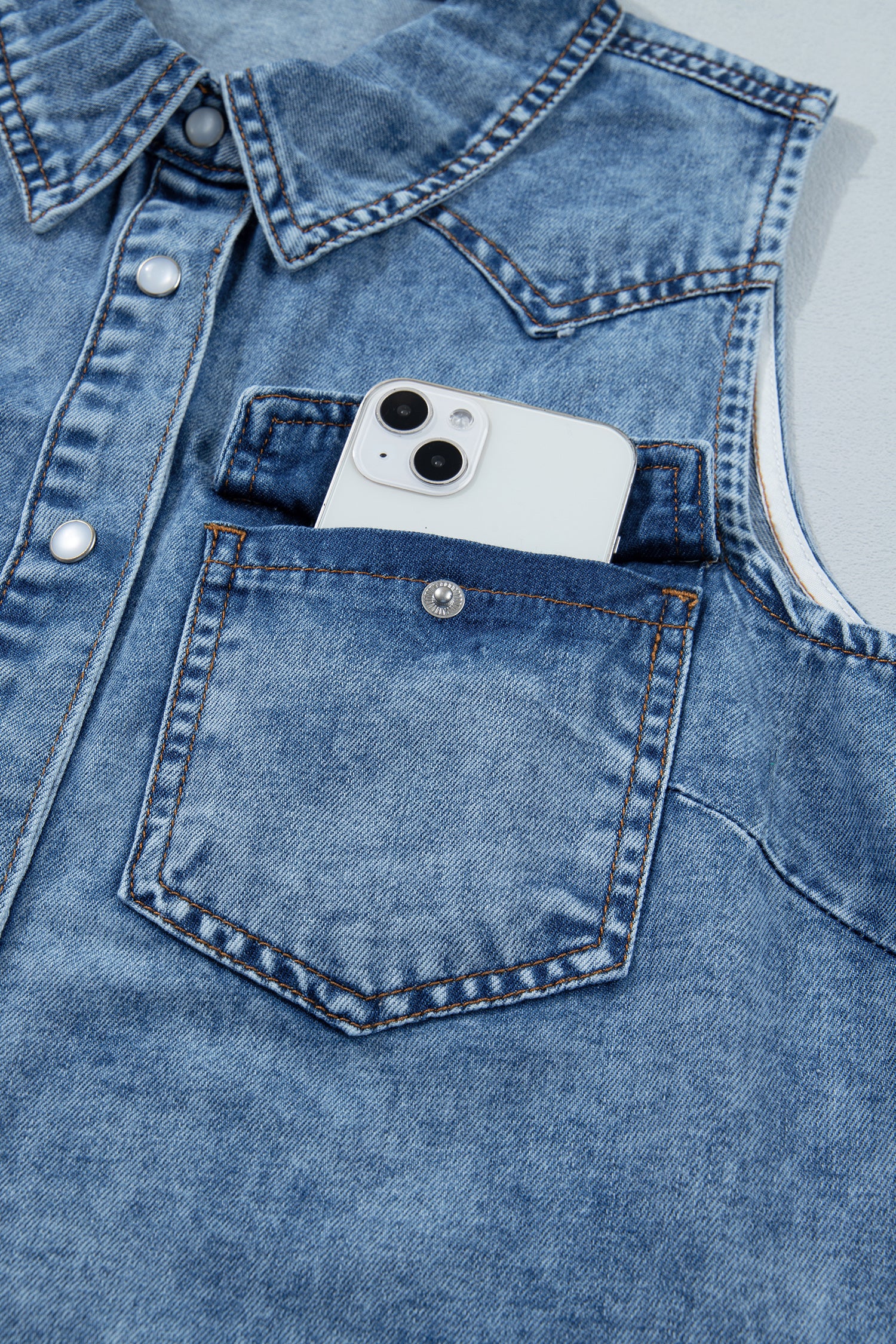 Dusk Blue Denim Vest