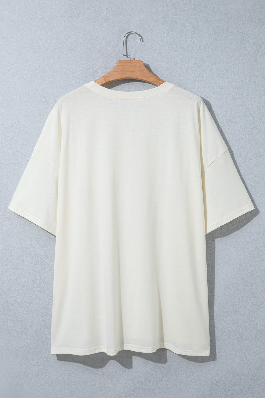 White Distressed Flag Bow Patched Plus Size T Shirt