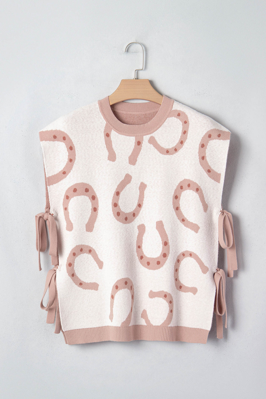 Stunning Horseshoe Cap Sleeve Knitted Shirt