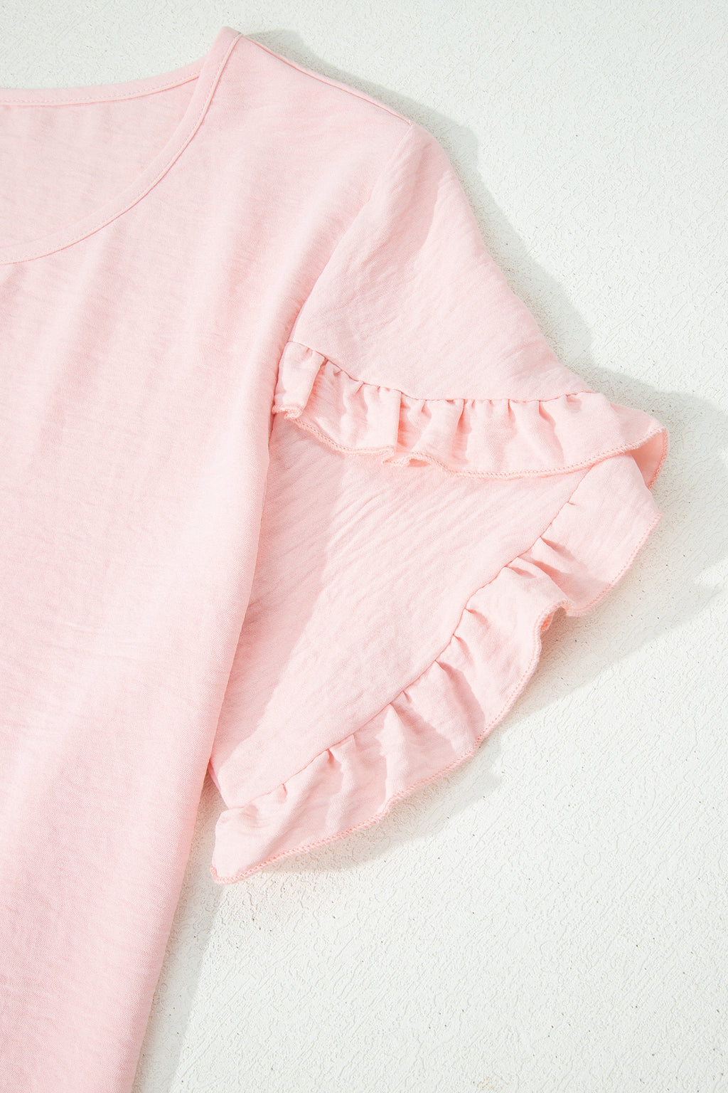 Light Pink Short Sleeve Blouse
