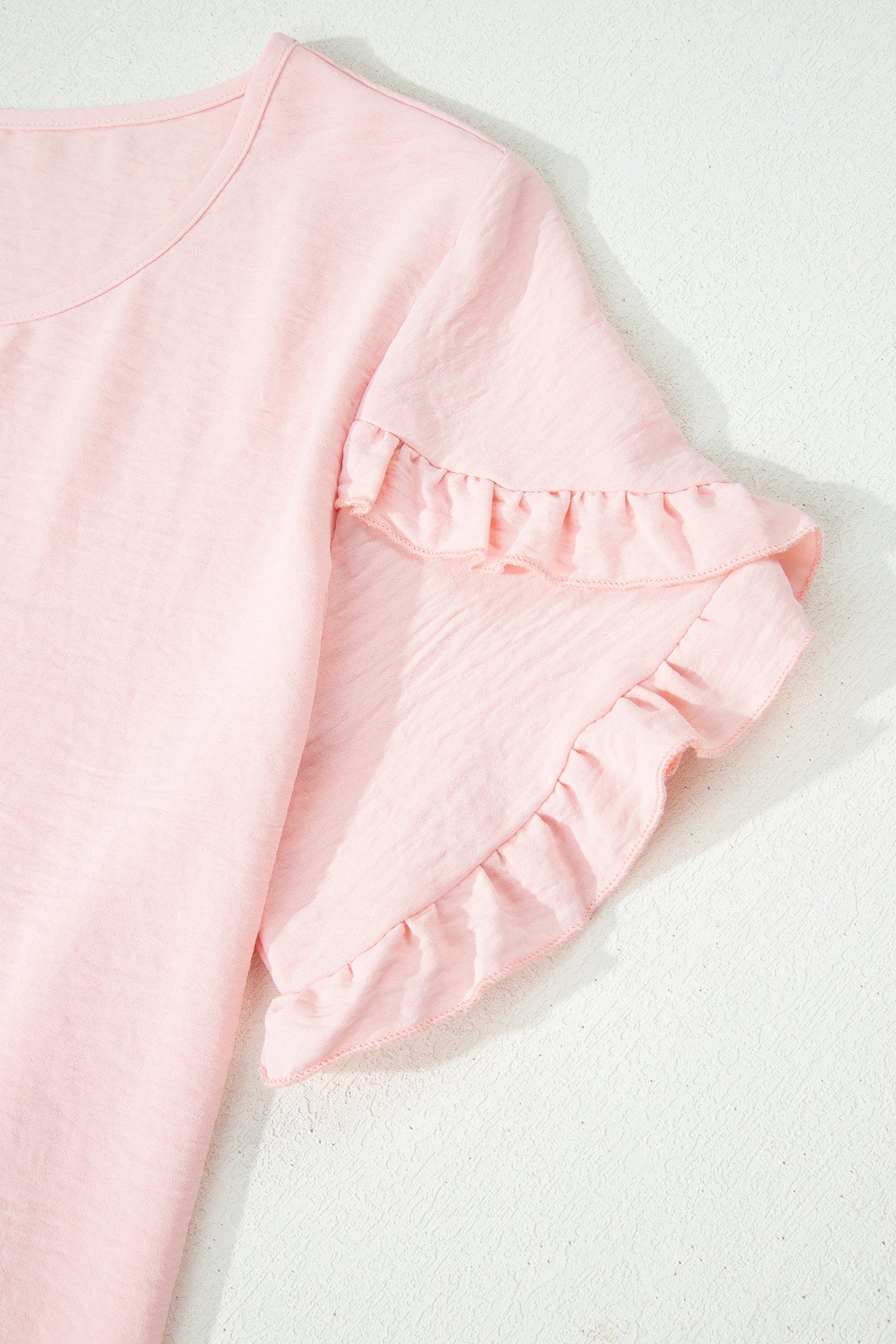 Light Pink Short Sleeve Blouse
