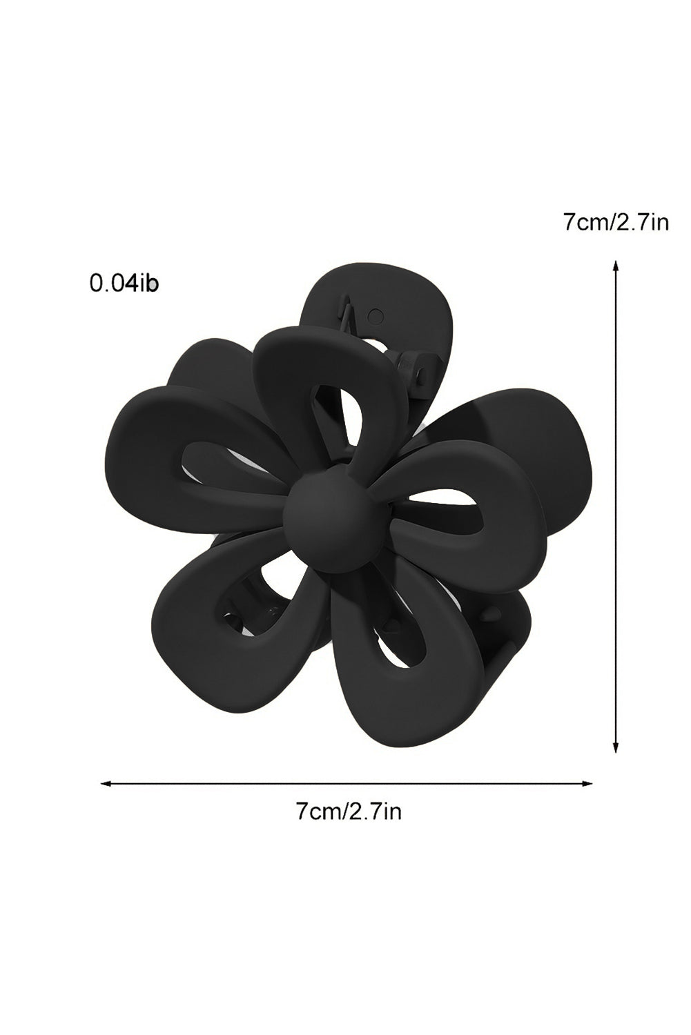 Black Flower Claw Clip