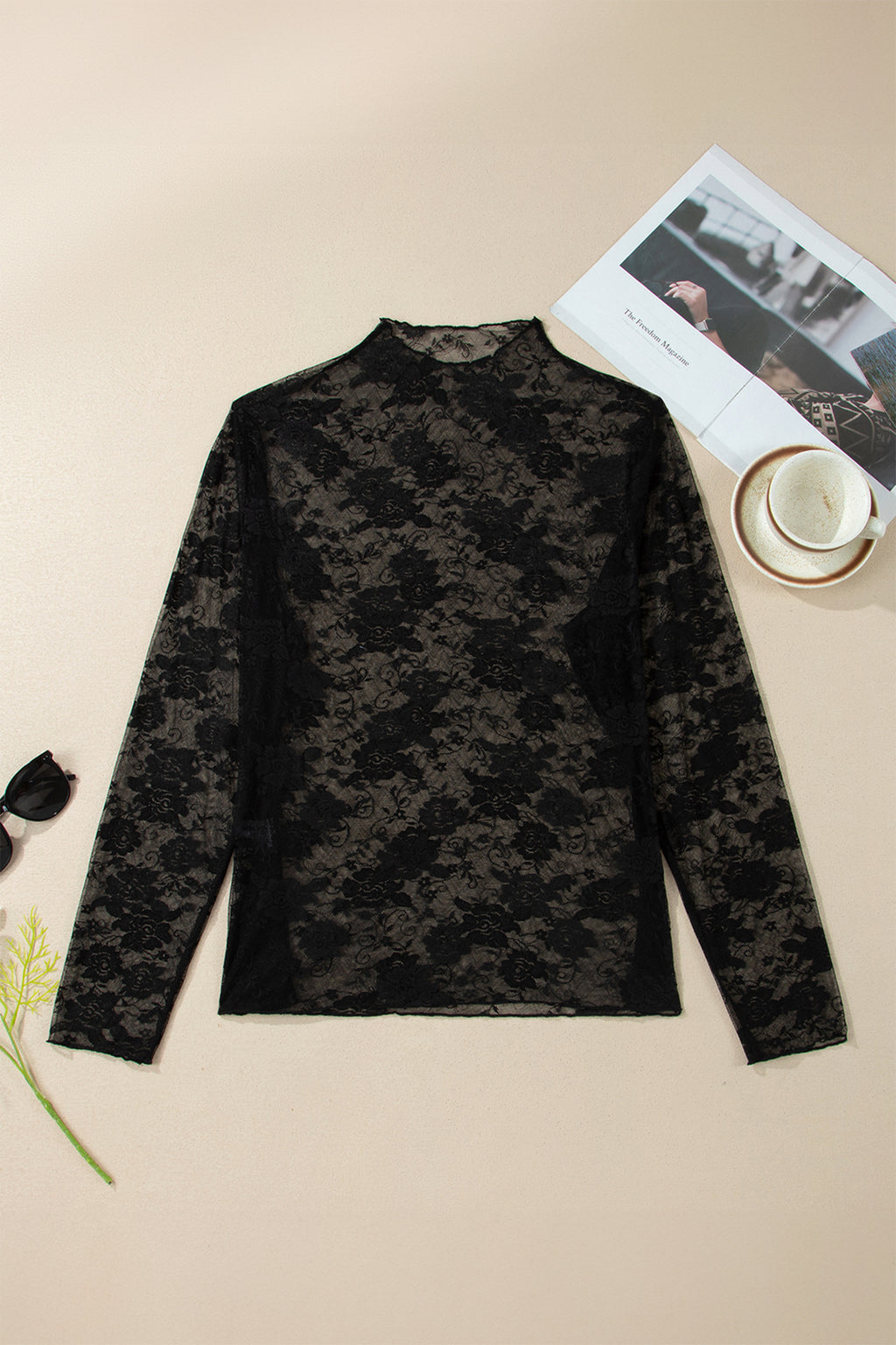 Lux Midnight Sheer Top