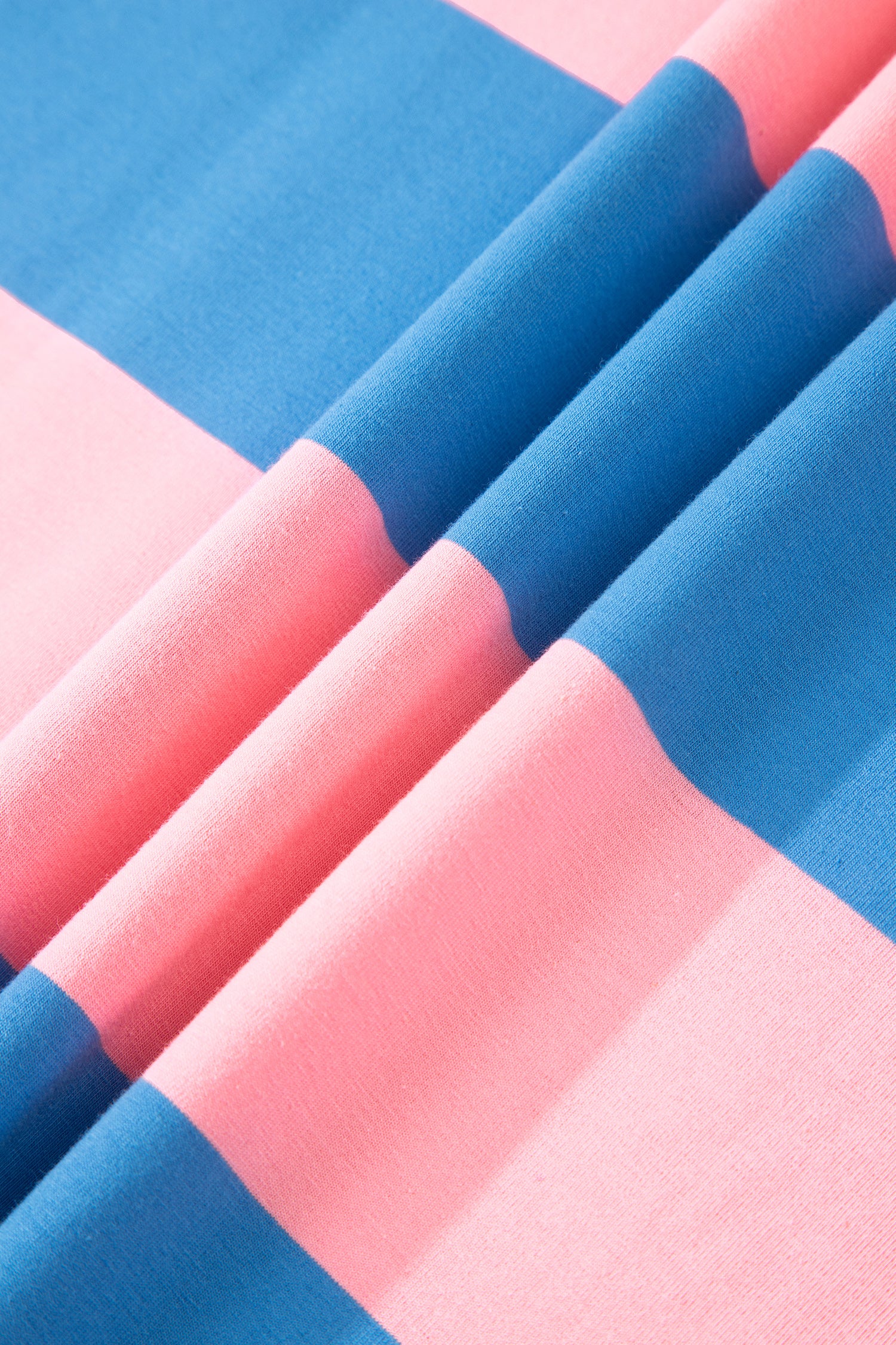 Bright Pink Striped Color Block Oversize Tunic Tee