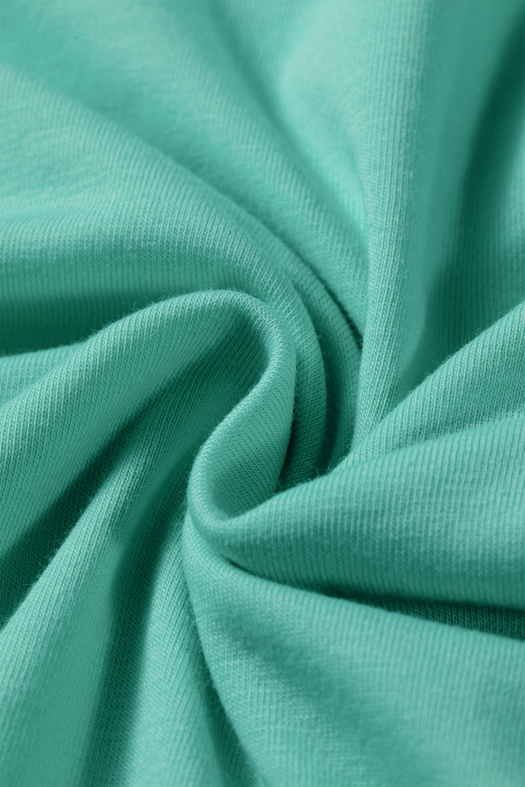 Mint Green Raw Edge Patch Pocket Oversized Top and Shorts Set