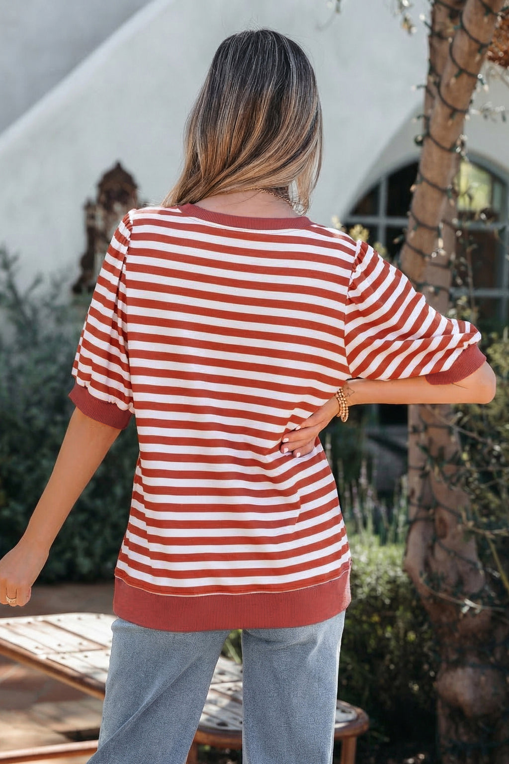 Orange Stripe Shirt