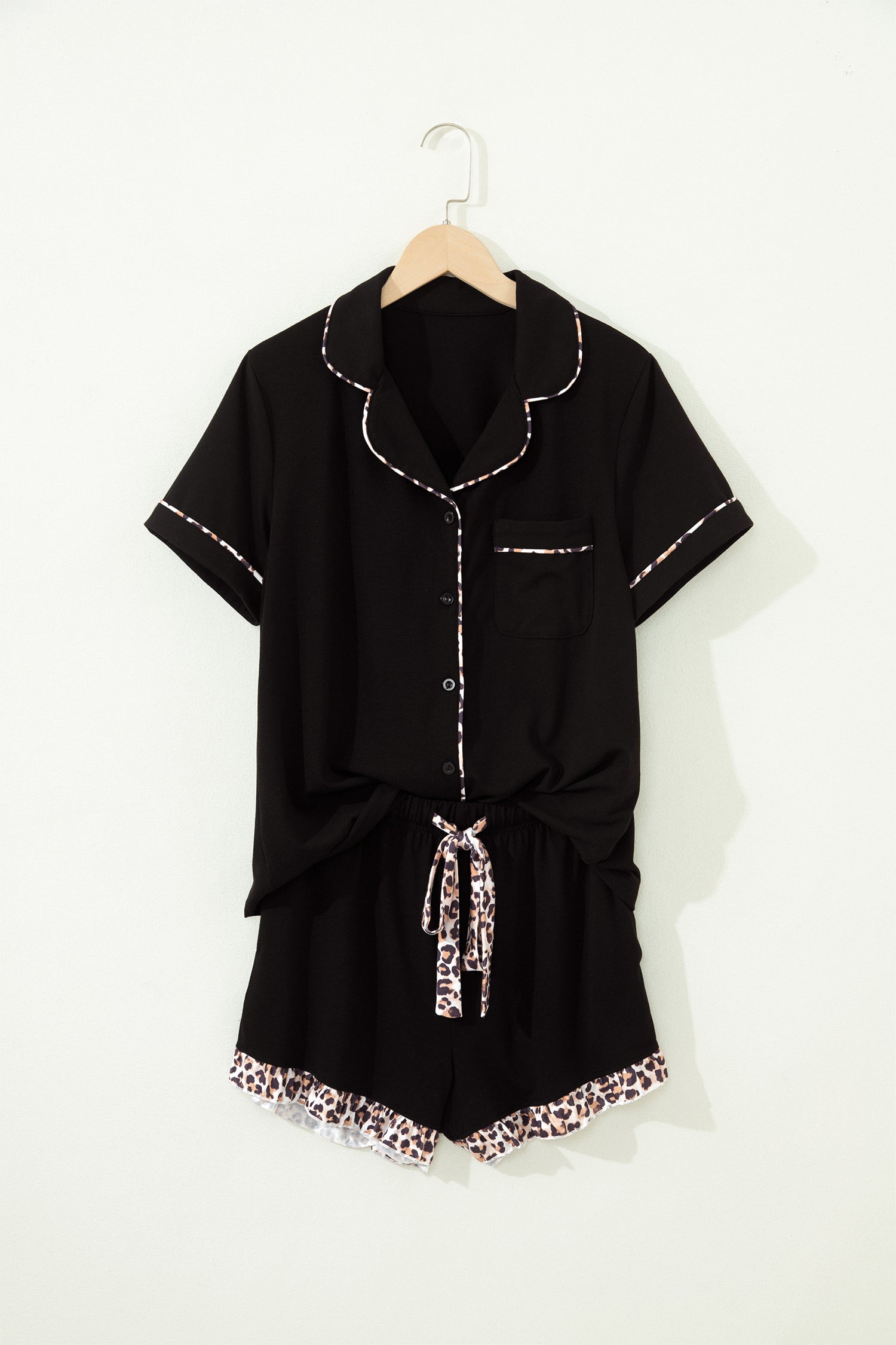 Midnight Leopard Lounge Set