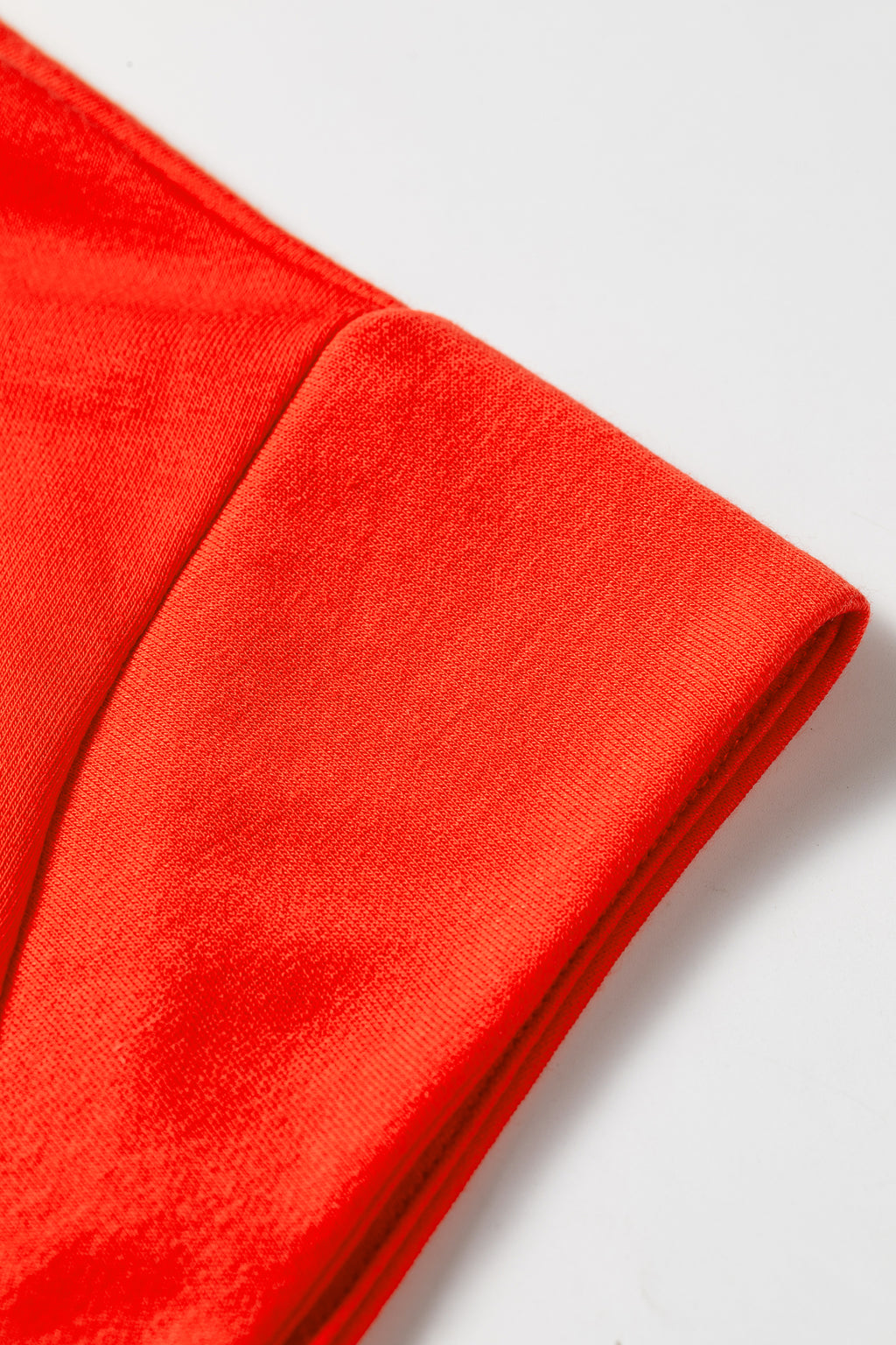Tomato Red Half Zip Polo Tee Elastic Waist Romper