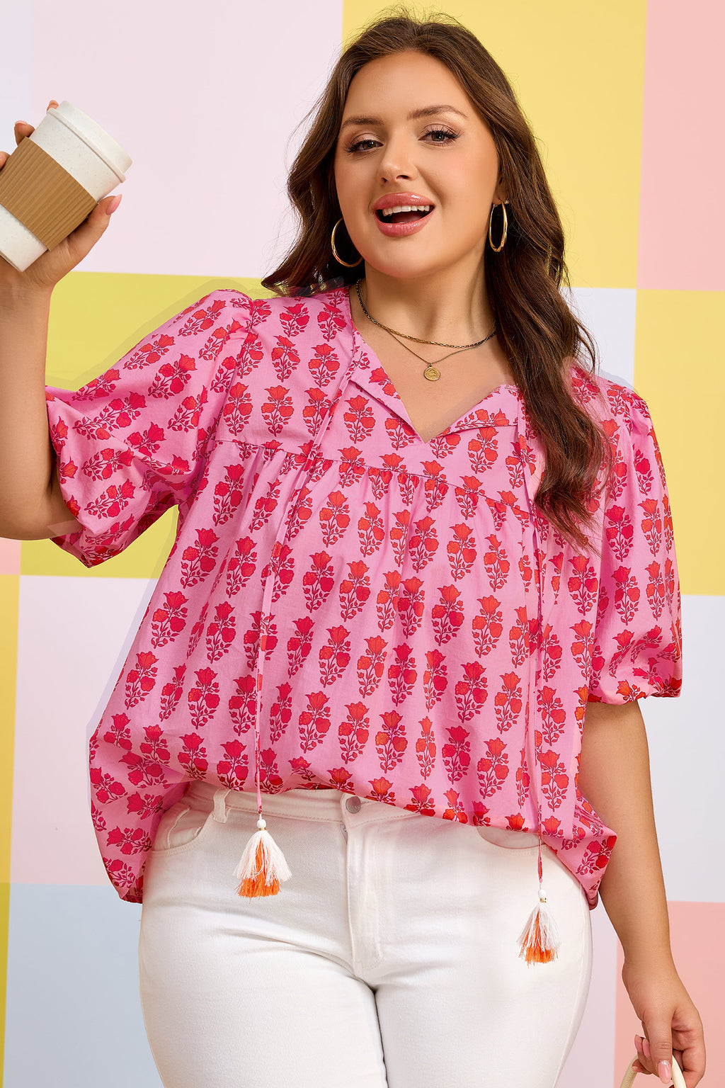 Blush Bloom Floral Blouse