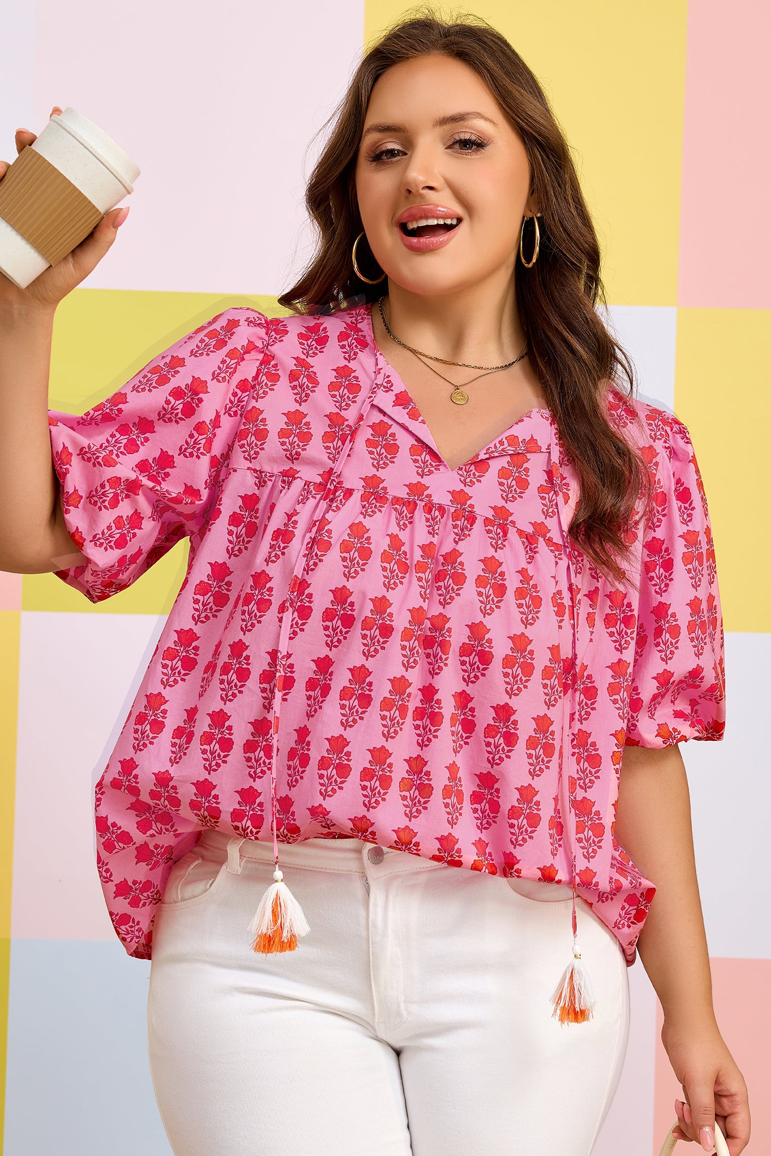 Blush Bloom Floral Blouse