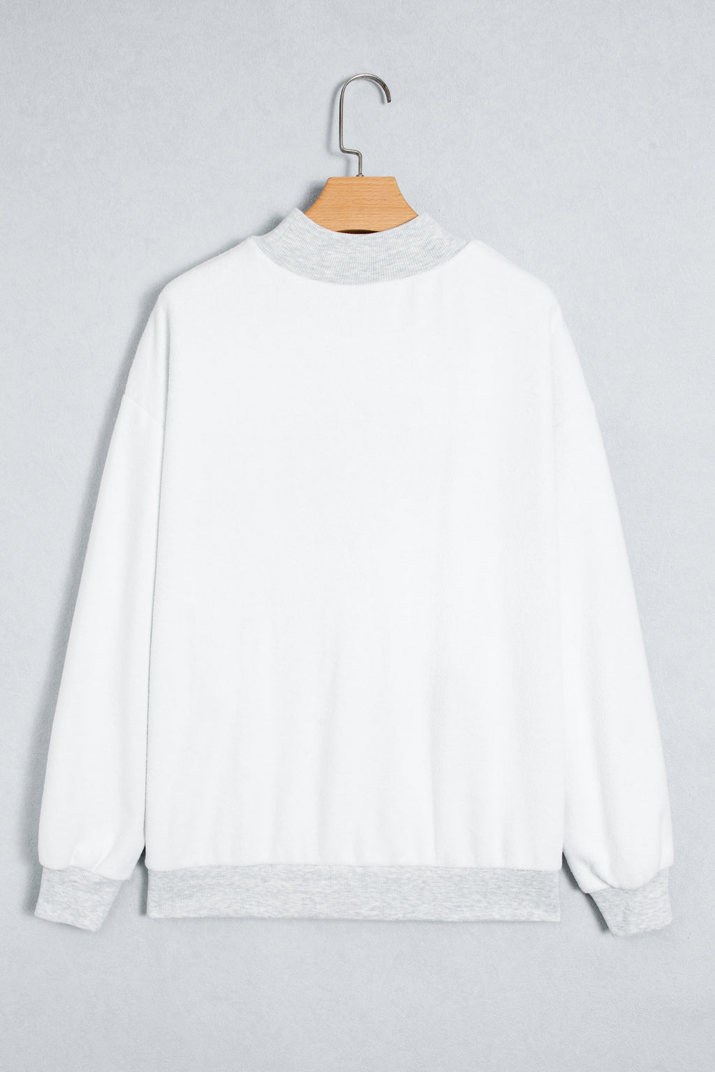 Light Grey High Neck GAMEDAY/ FOOTBALL Double Side Printed Reversible Sweatshirt