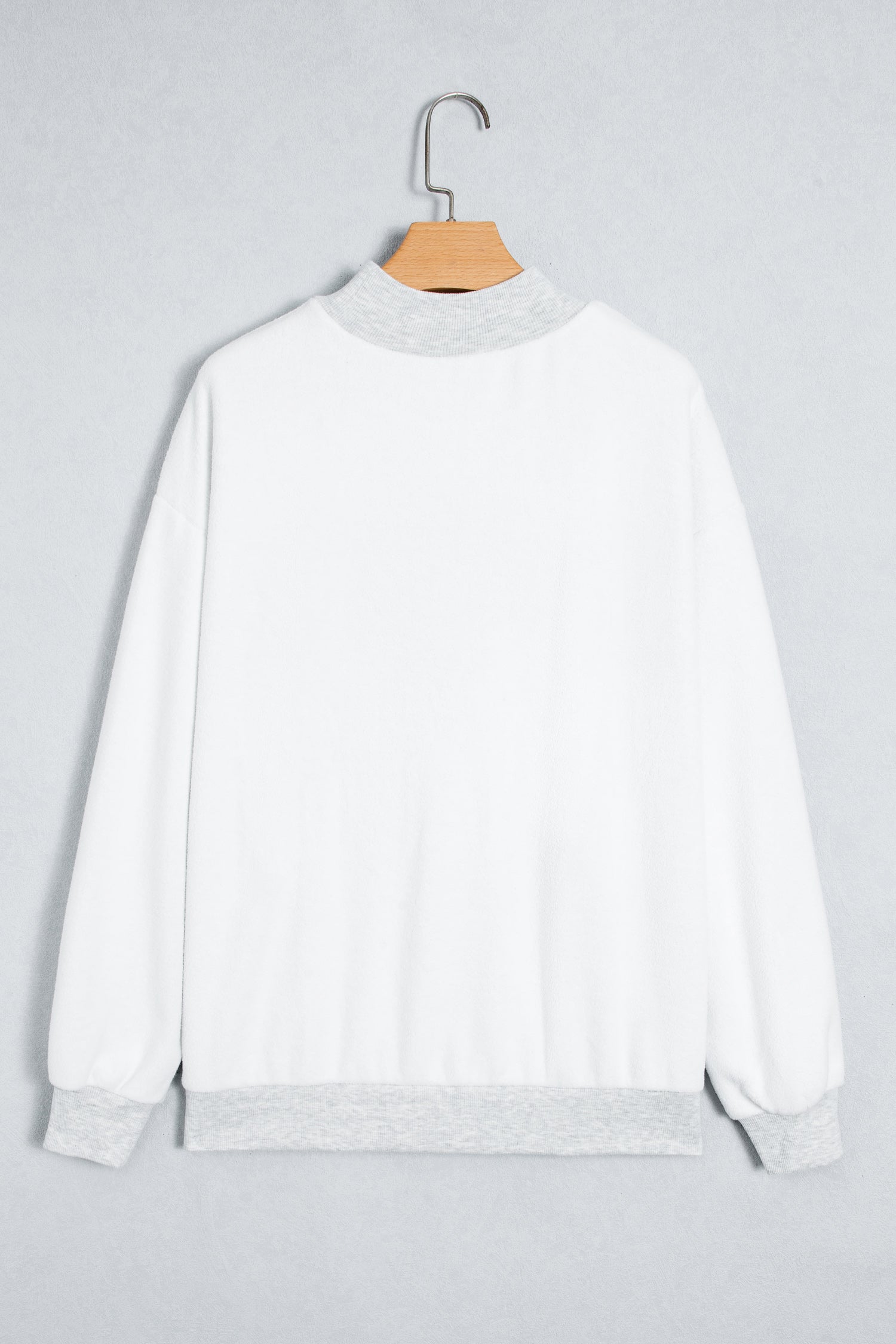 Light Grey High Neck GAMEDAY/ FOOTBALL Double Side Printed Reversible Sweatshirt