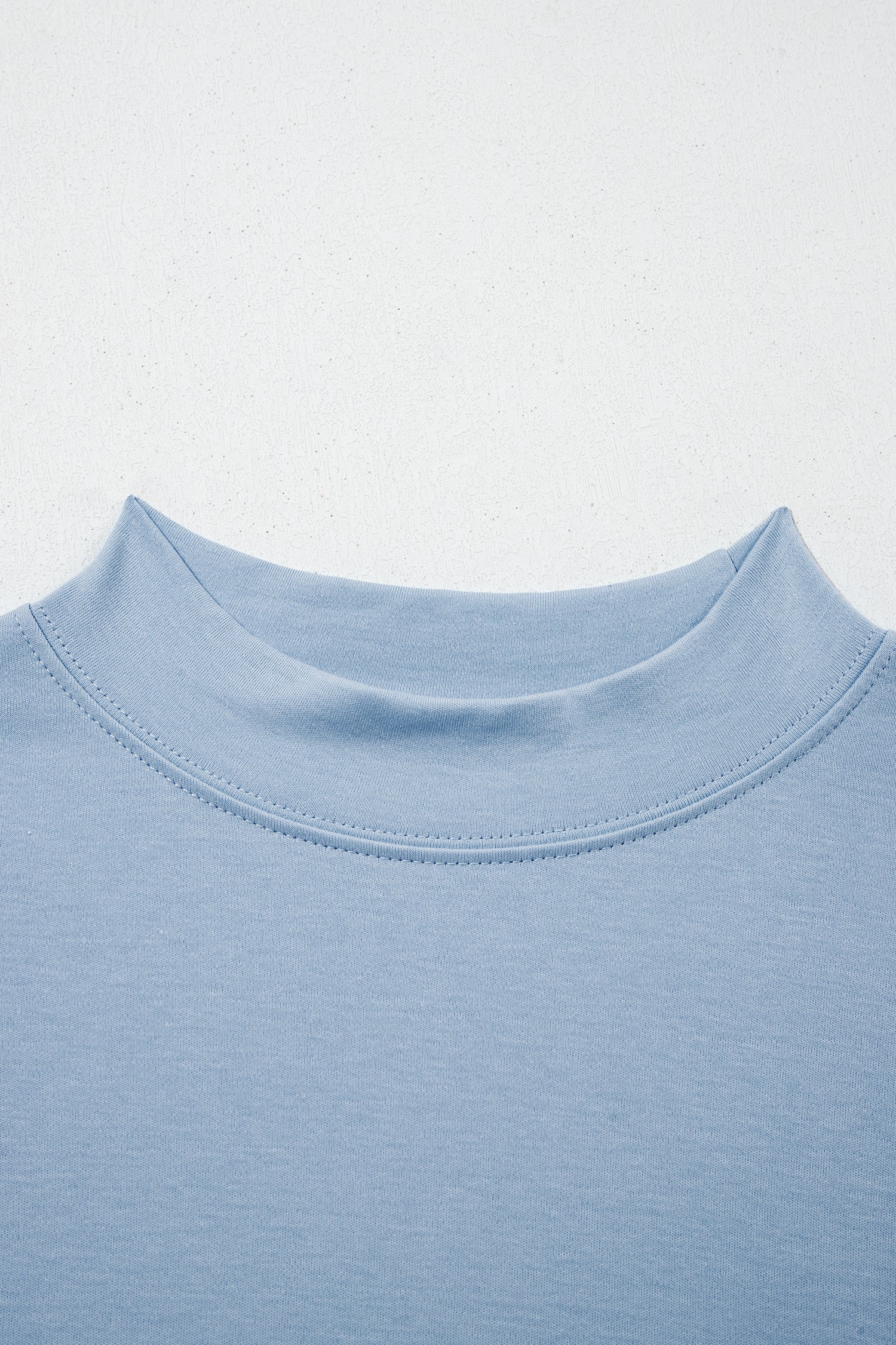 Sachet Pink Solid Color High Neck Oversize Tee