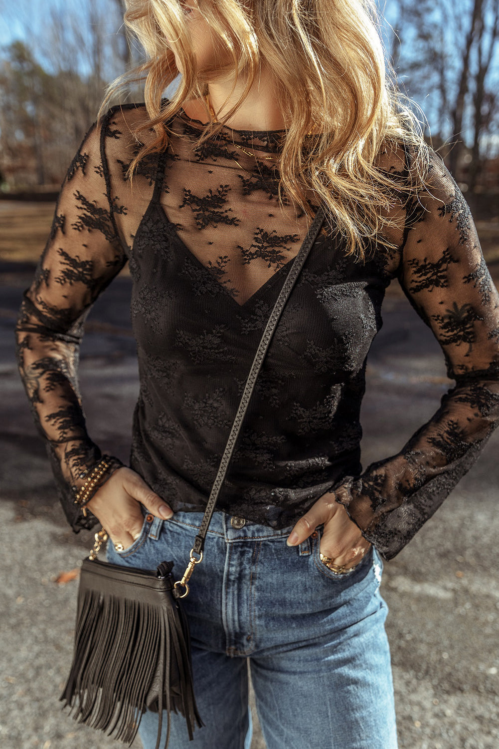 Midnight Muse Lace Top