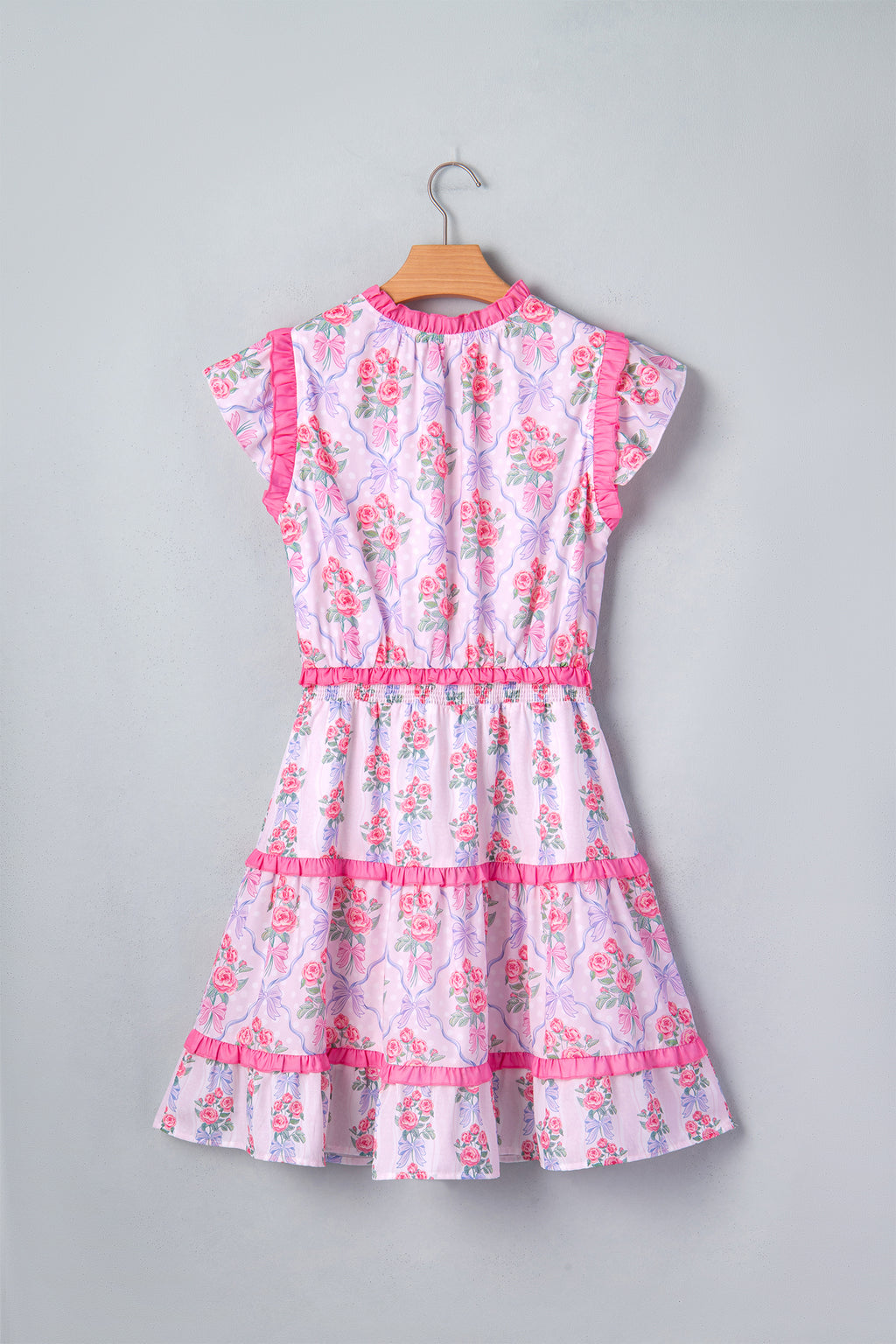 Violet Bloom Ruffle Dress