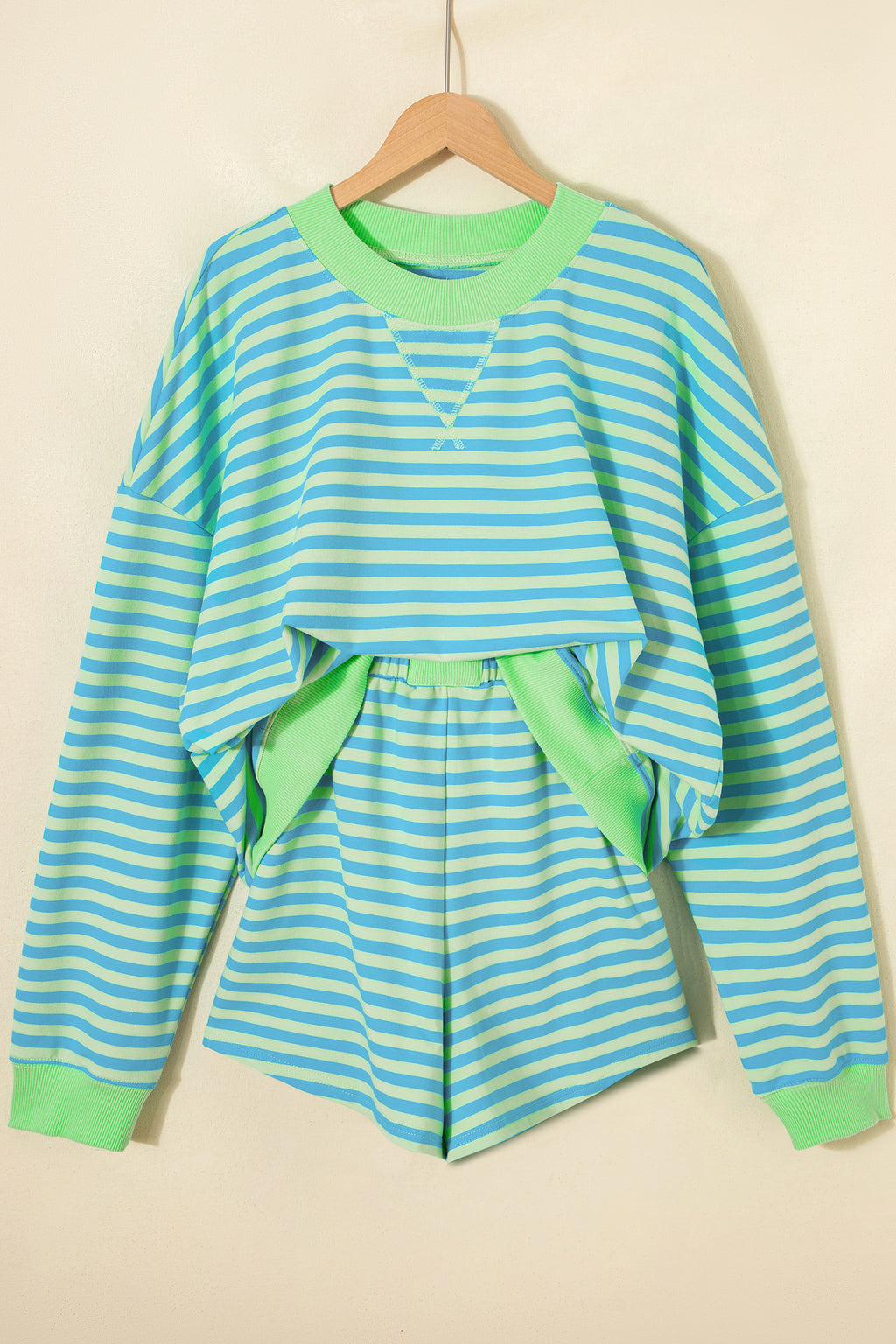 Green Stripe 2pcs Set